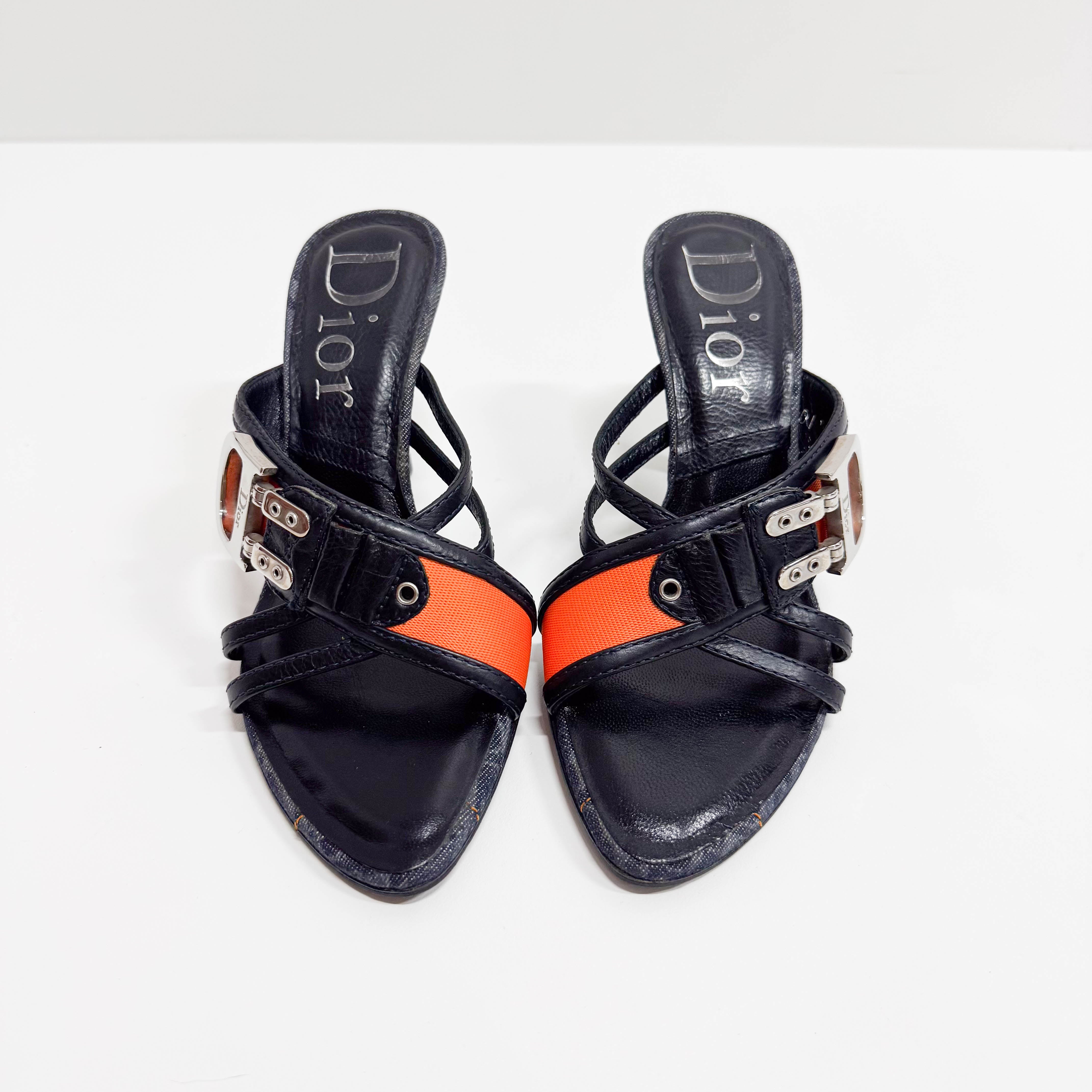 Galliano Size 35 Denim Heels