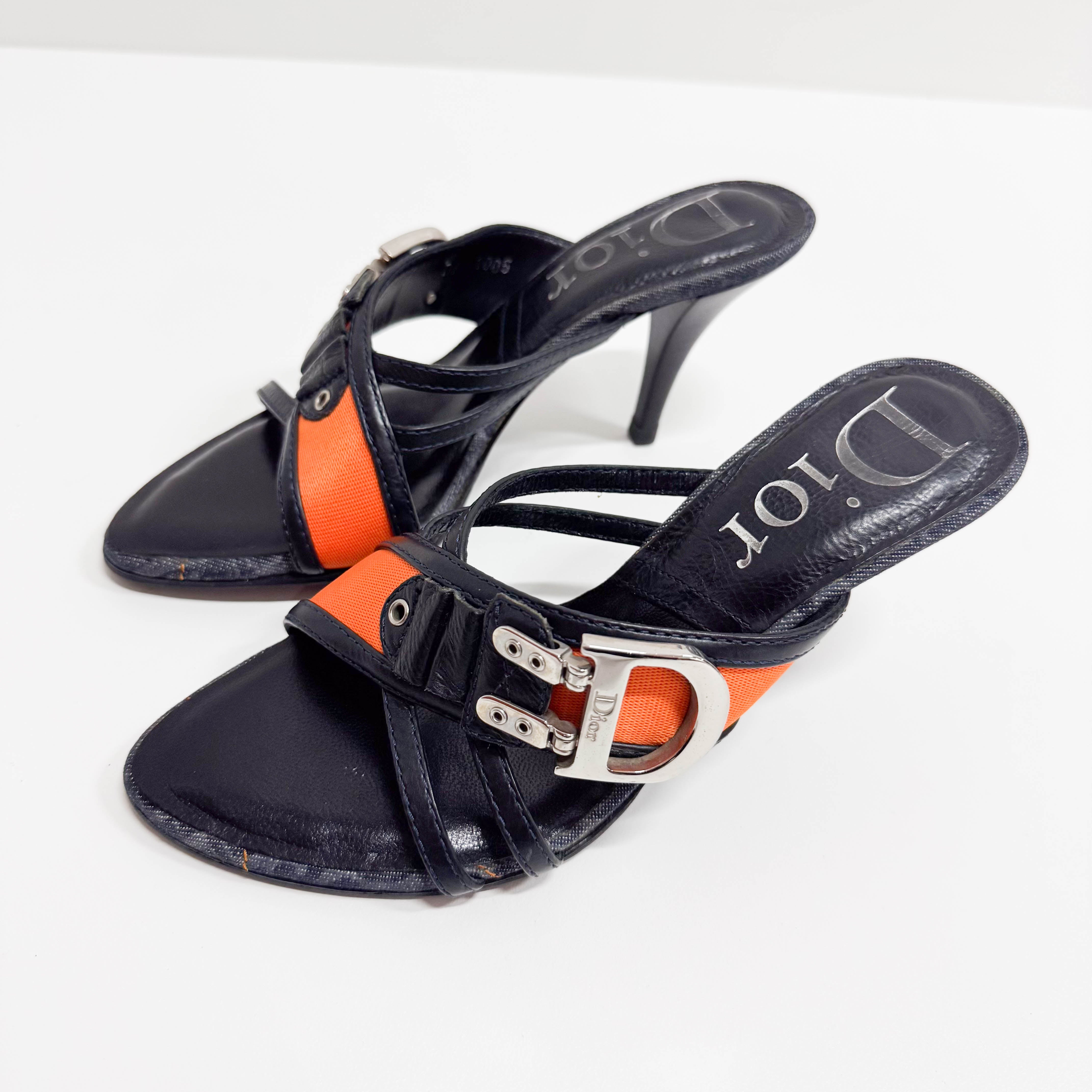 Galliano Size 35 Denim Heels