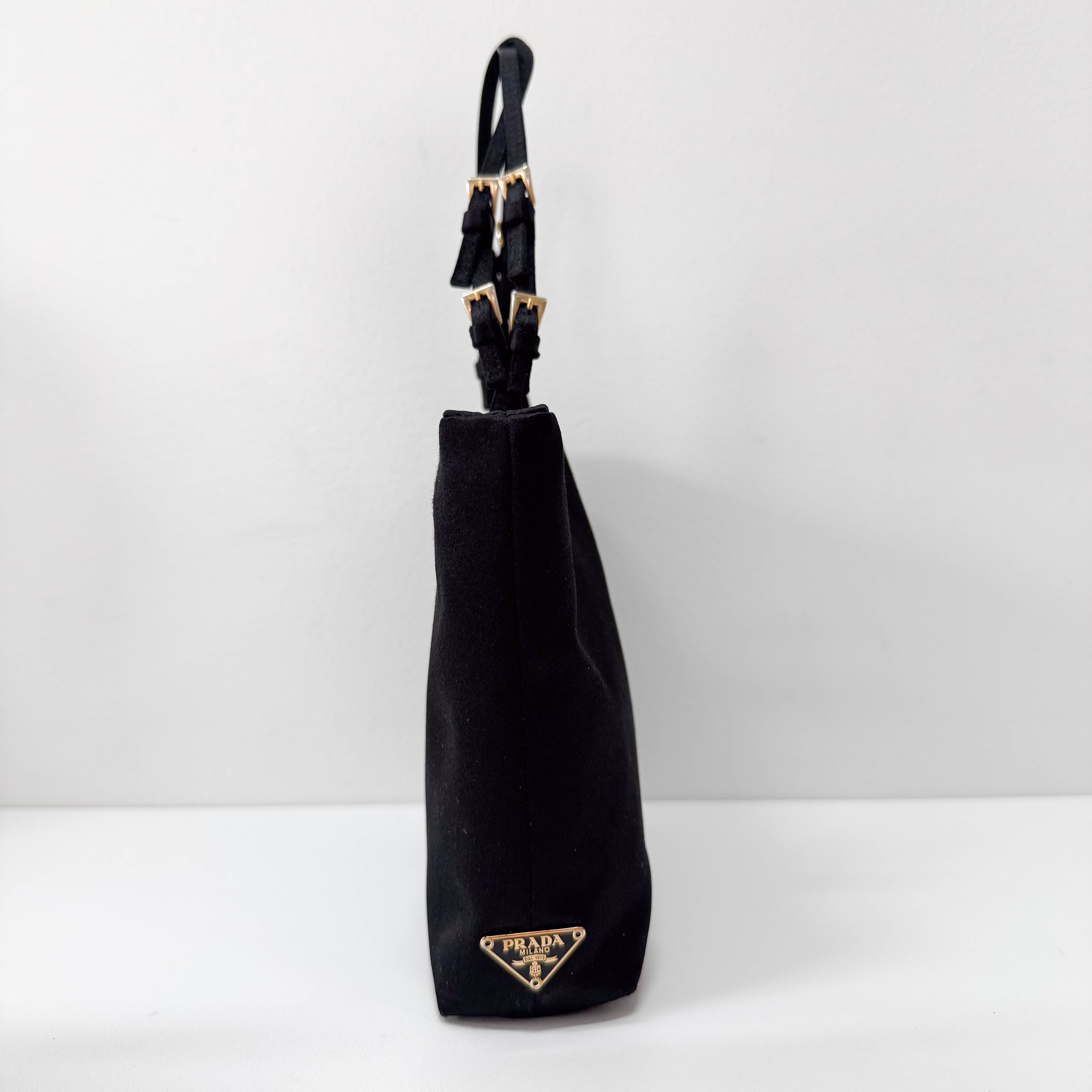 Black Satin Handbag
