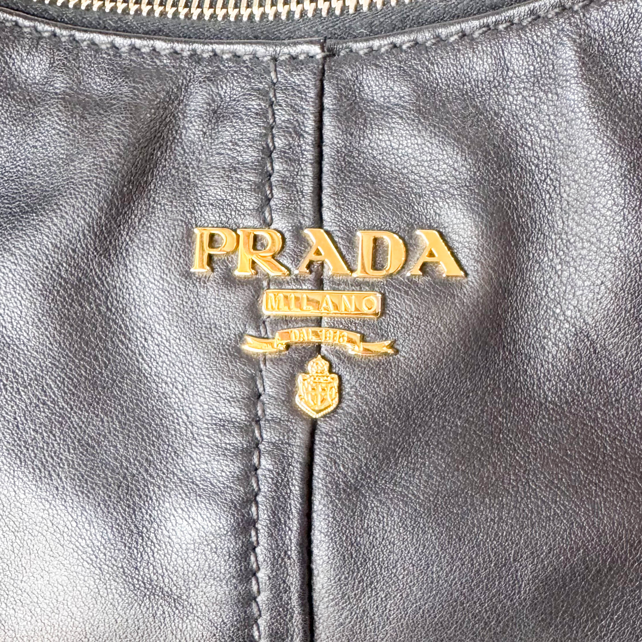 Leather Black Hobo Shoulder Bag