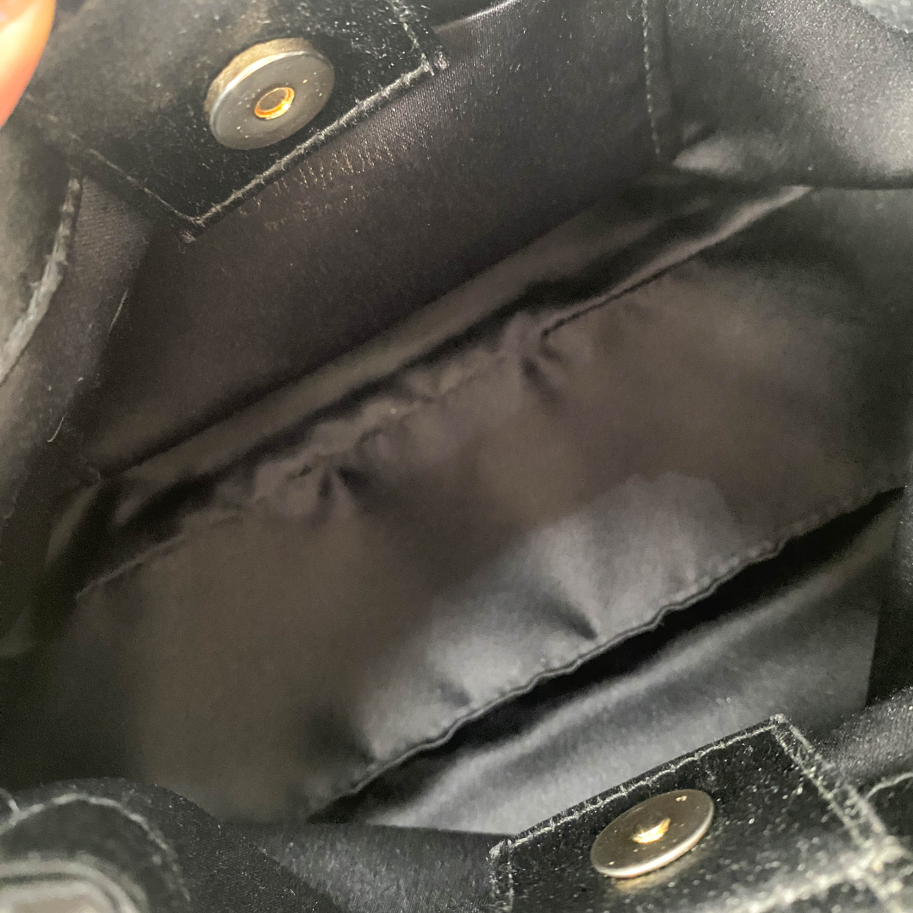 Black Satin & Velvet Handbag Accessory