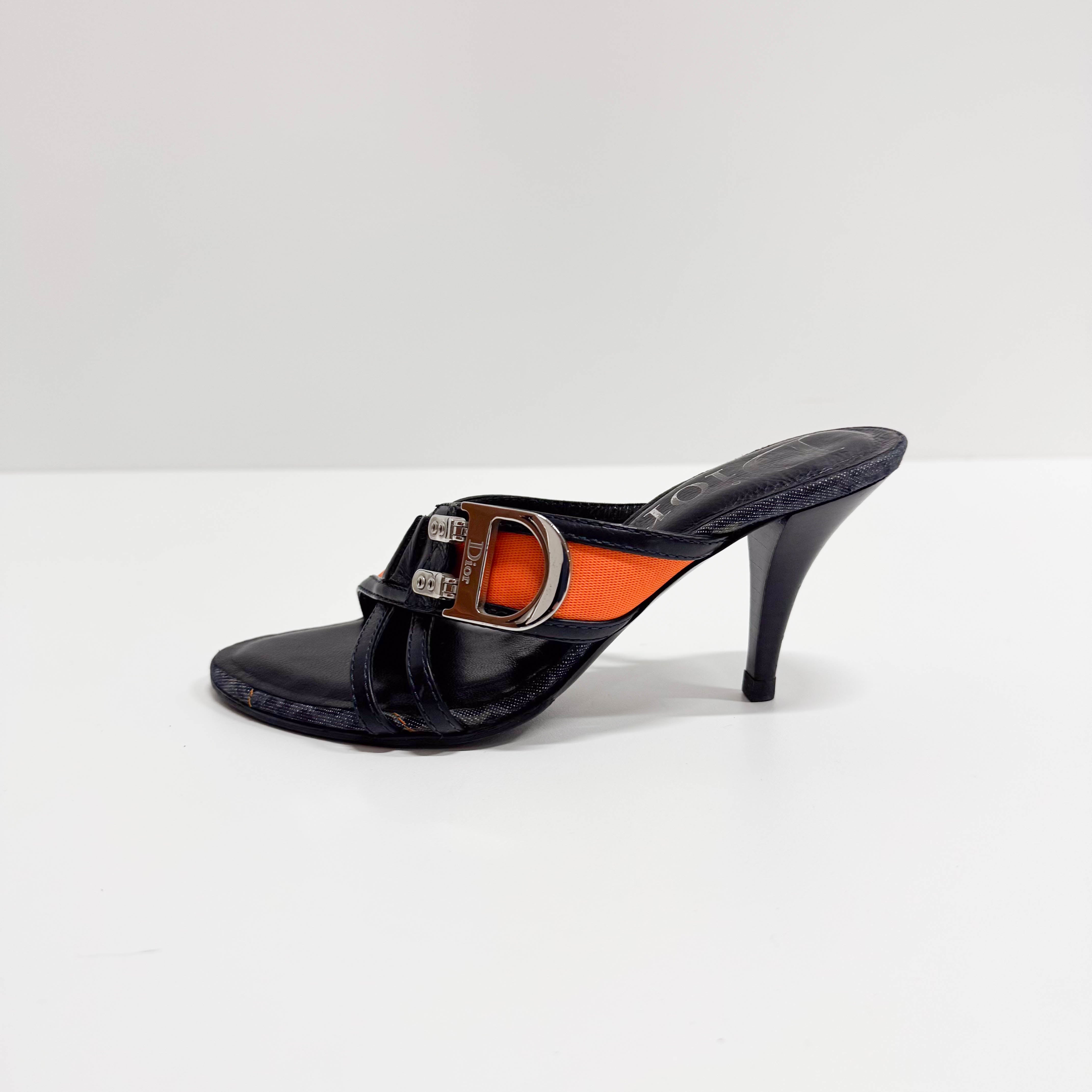 Galliano Size 35 Denim Heels