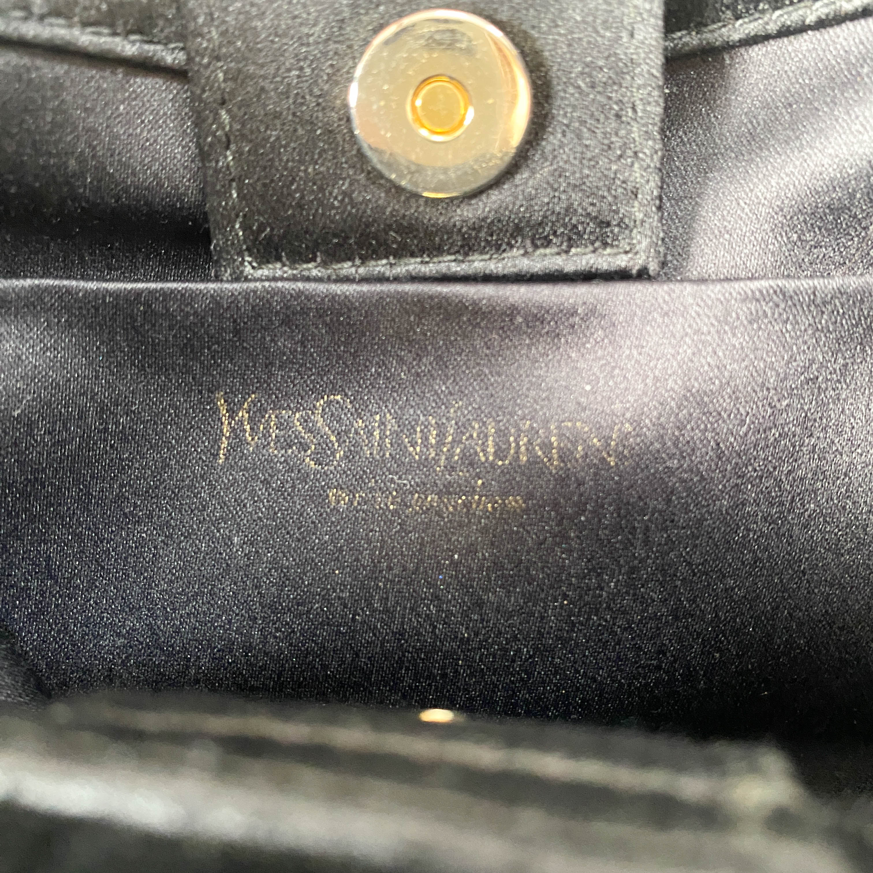 Black Satin & Velvet Handbag Accessory