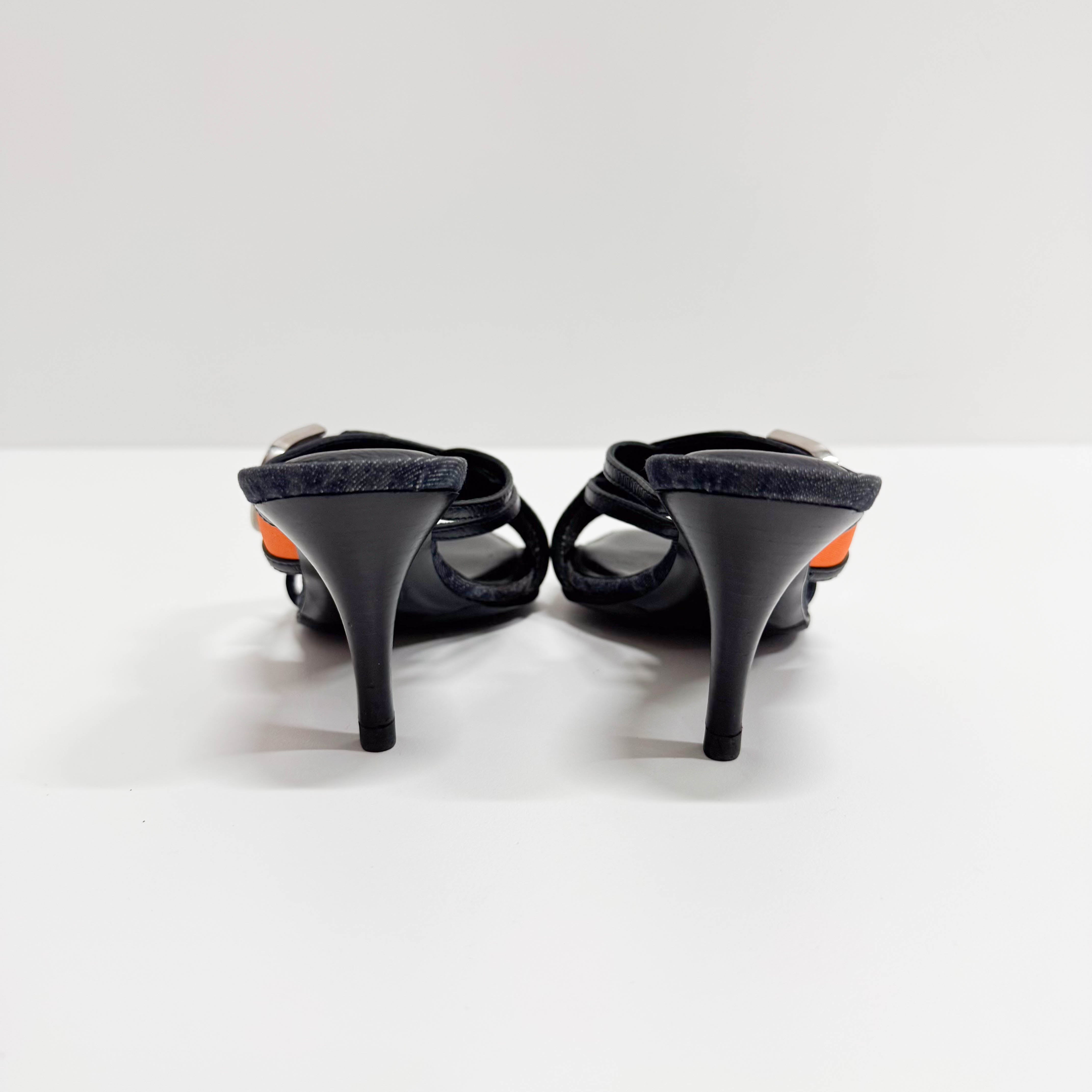 Galliano Size 35 Denim Heels