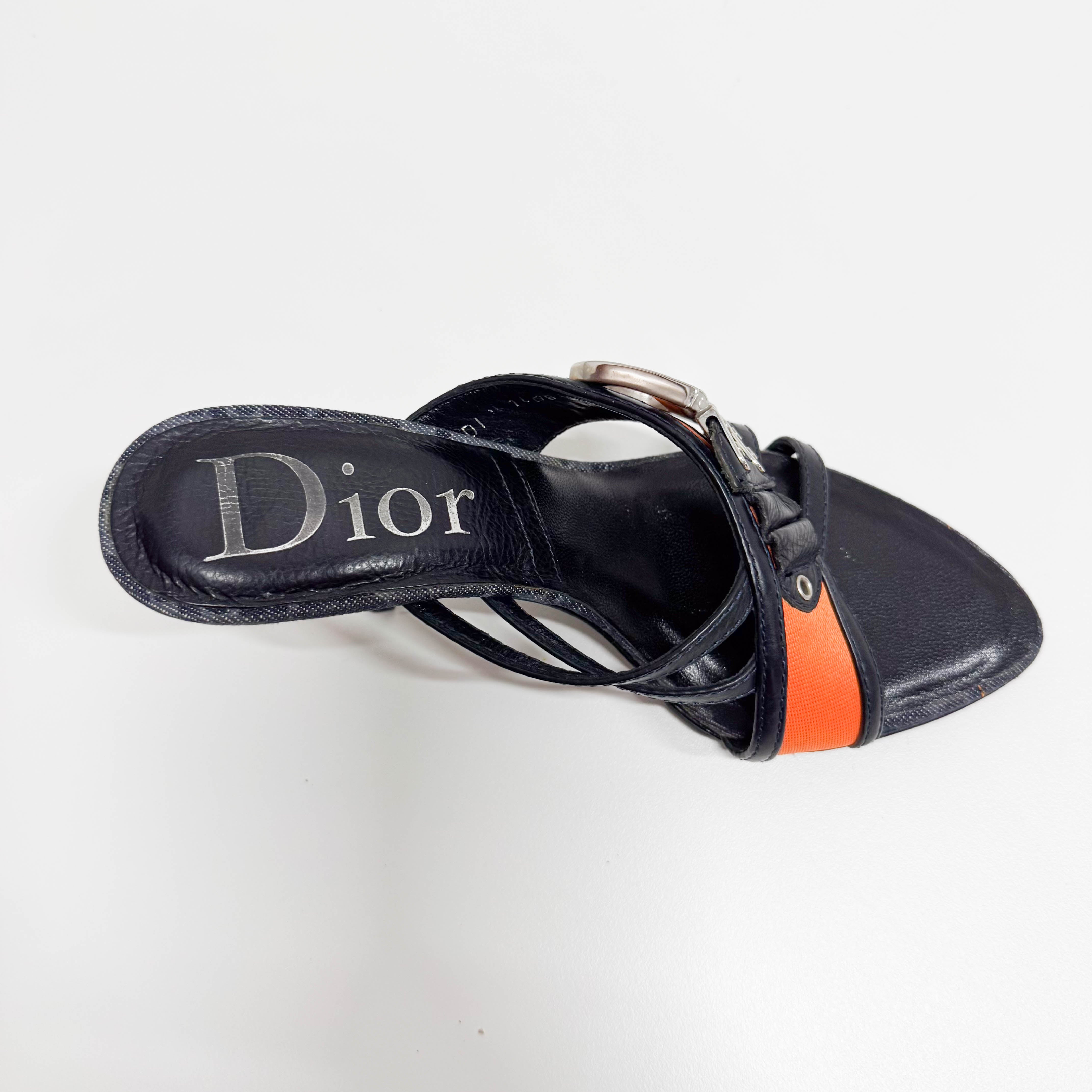 Galliano Size 35 Denim Heels