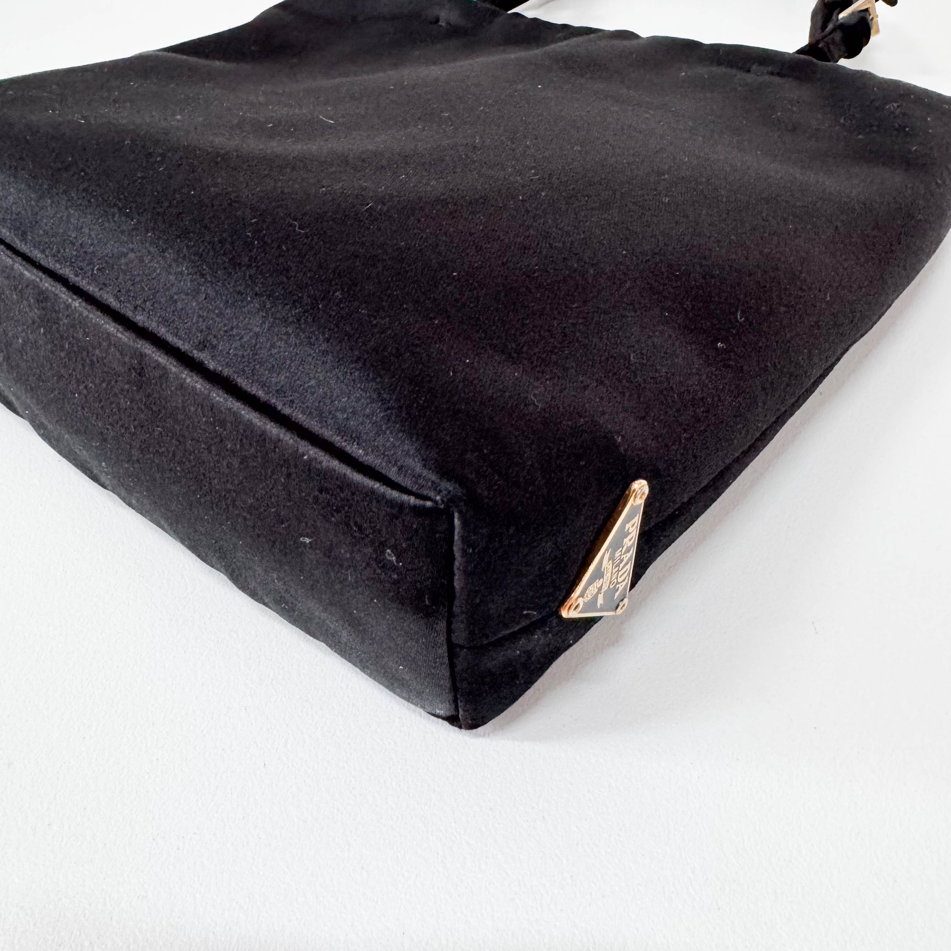 Black Satin Handbag