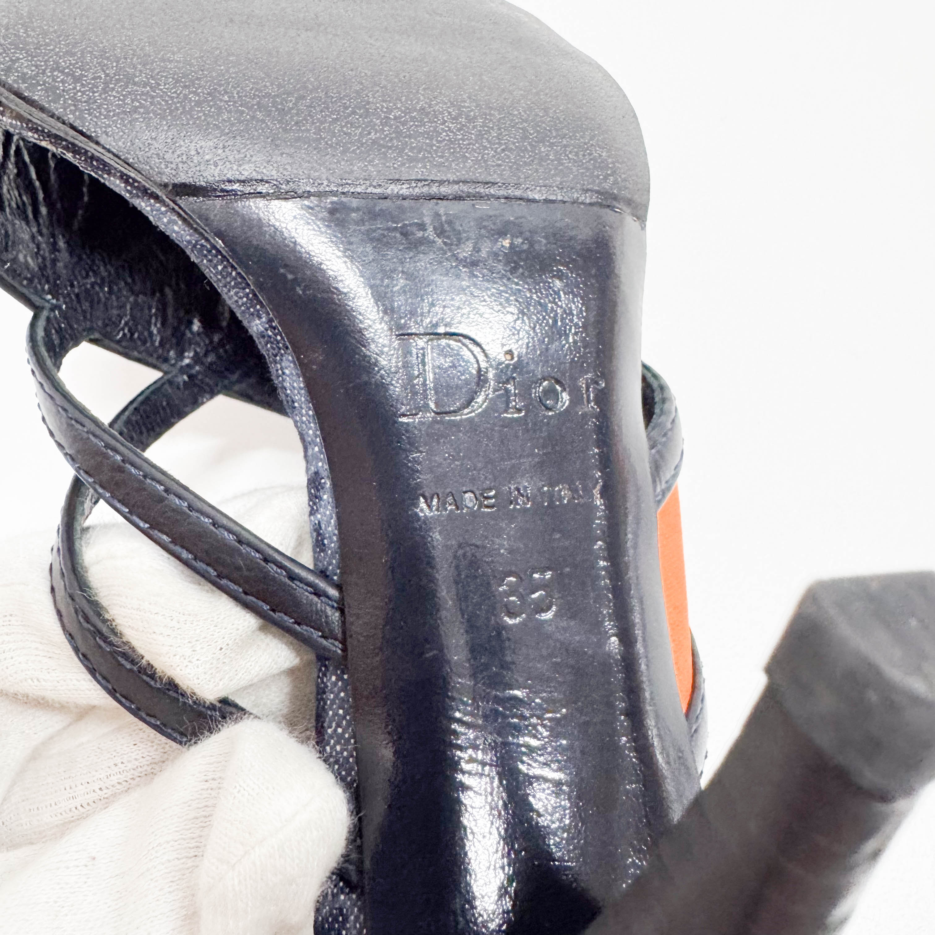 Galliano Size 35 Denim Heels