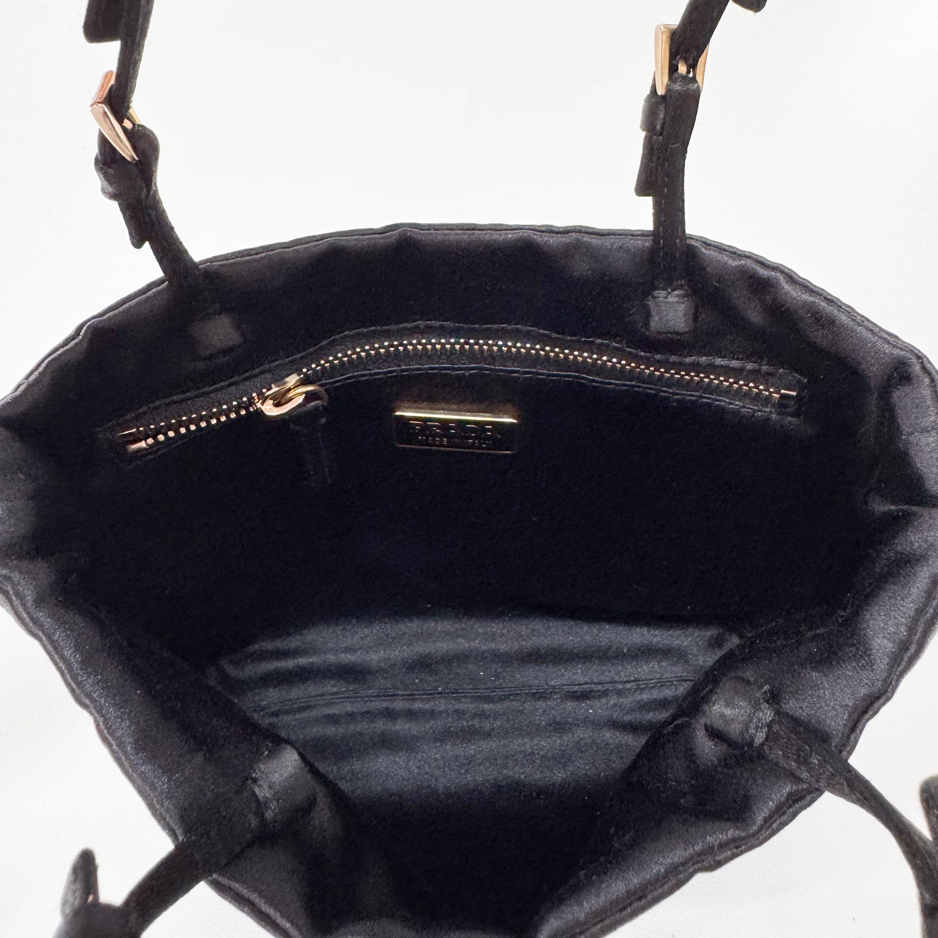 Black Satin Handbag
