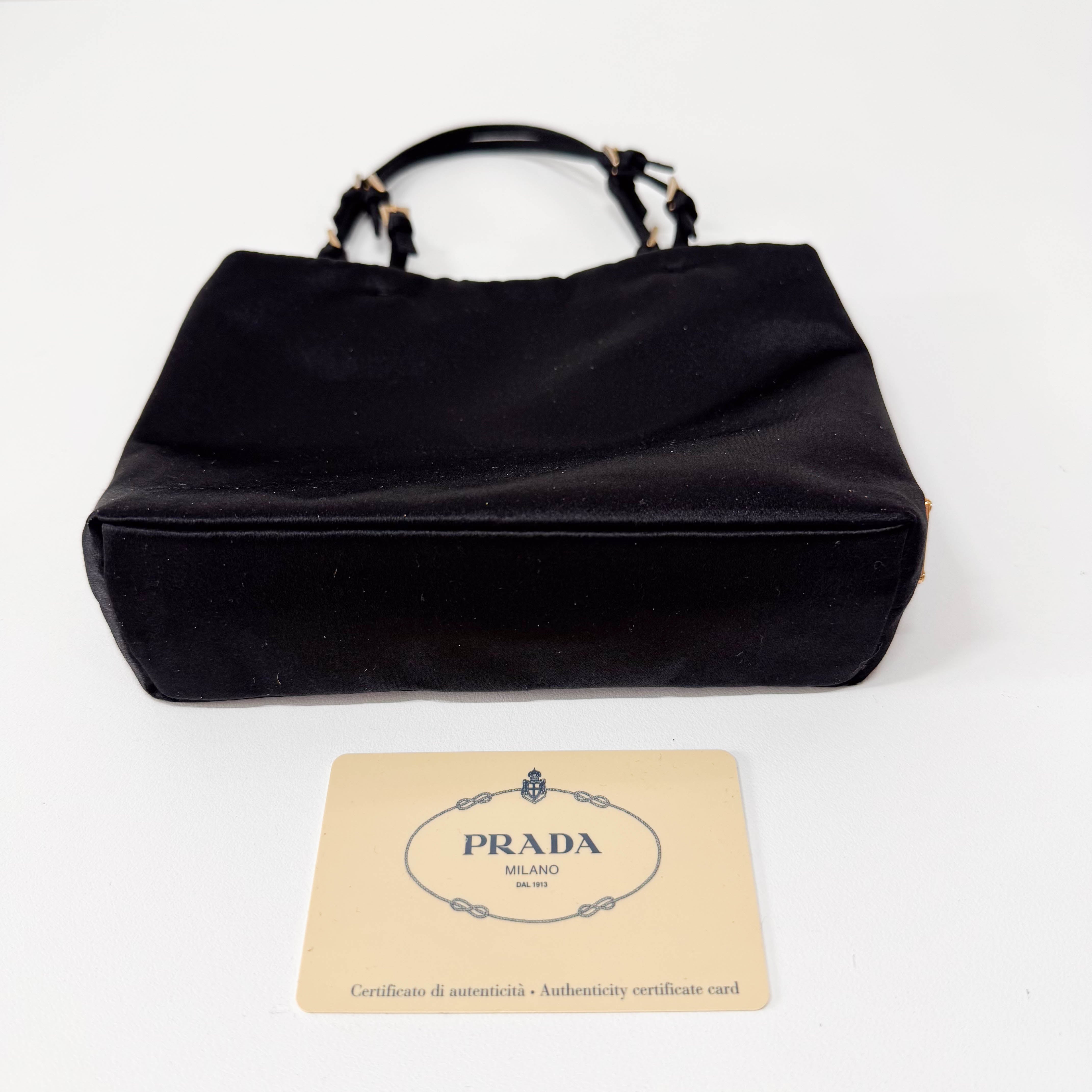 Black Satin Handbag