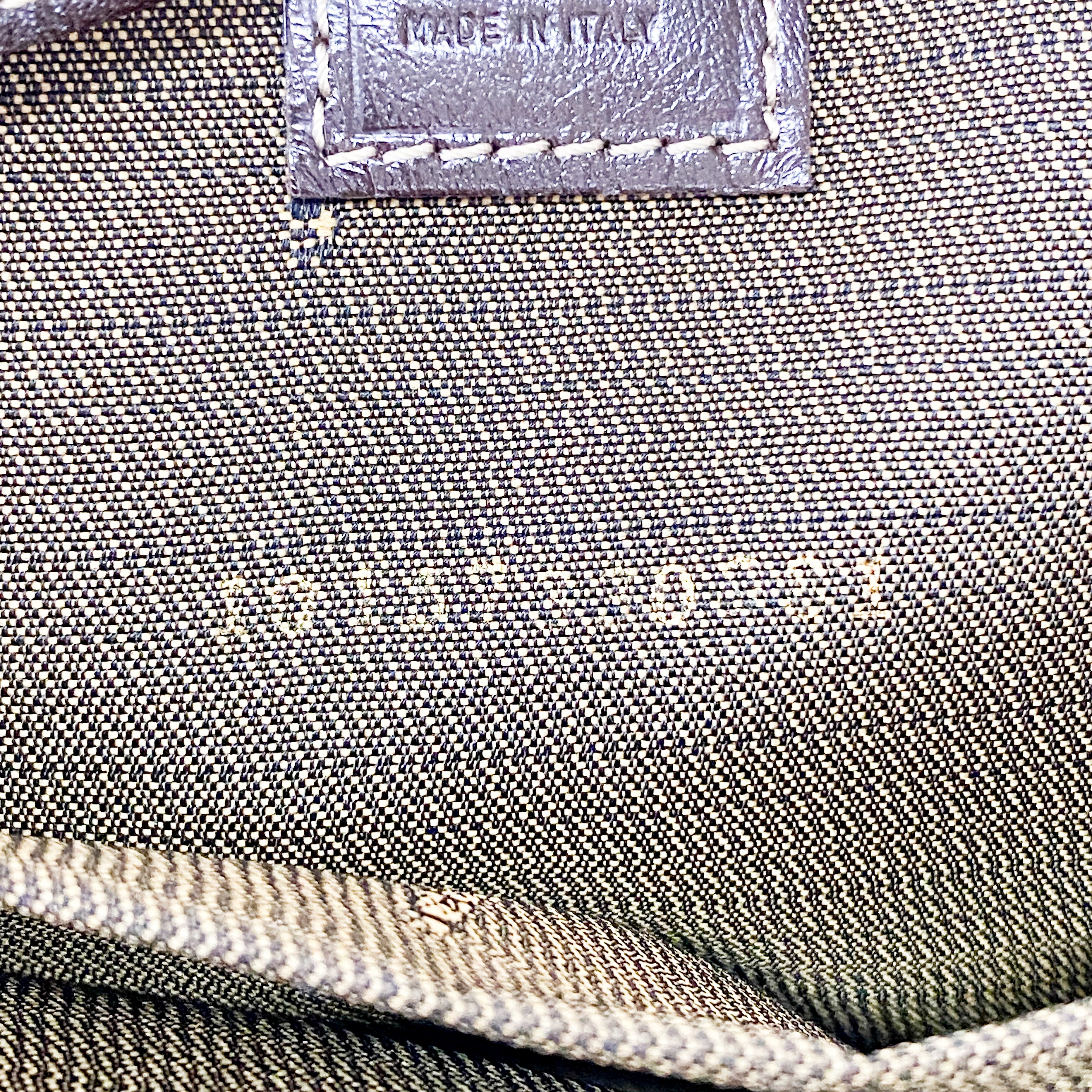 Zucca Brown Coated Canvas Shoulder Bag