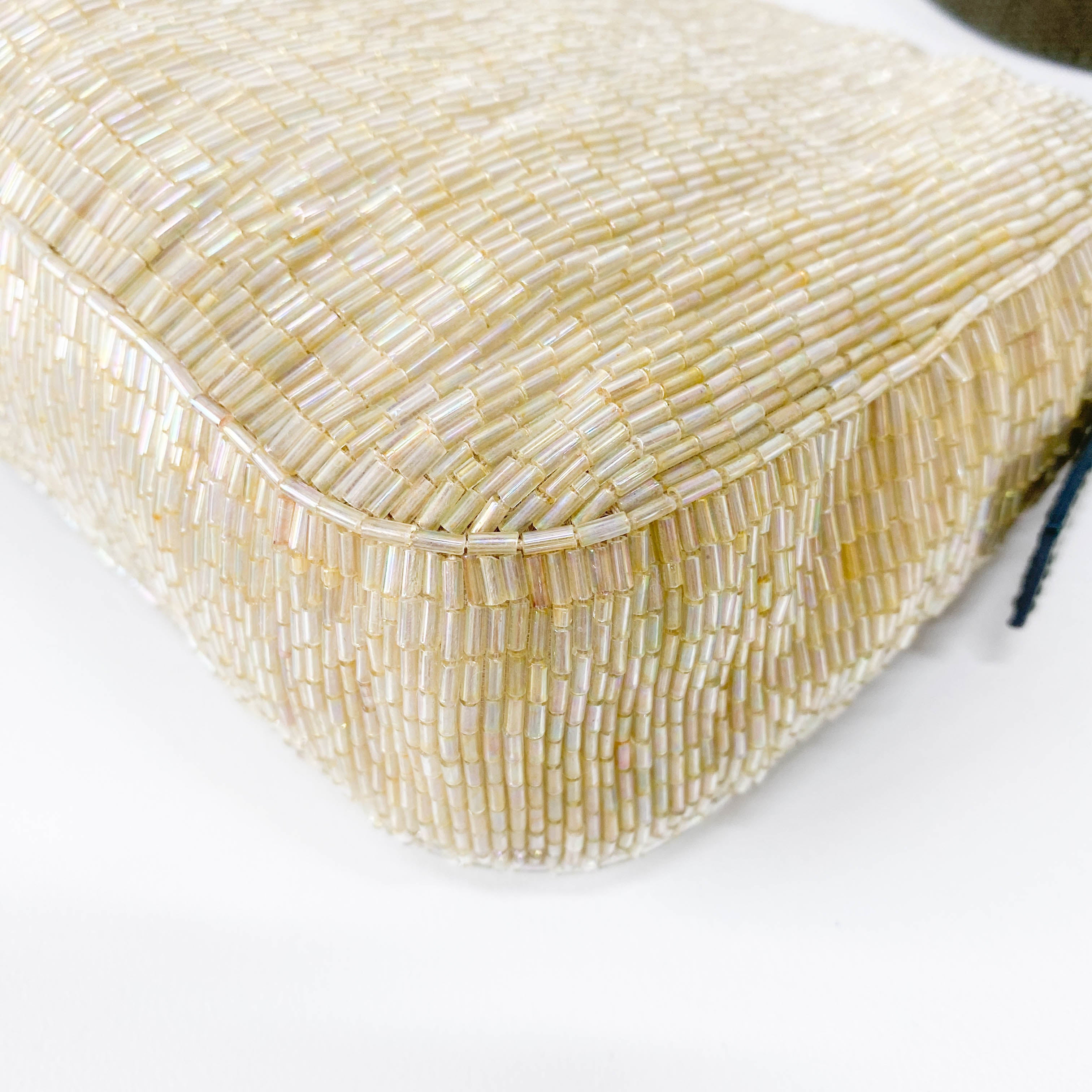 Baguette Gold Beaded Shoulder Bag