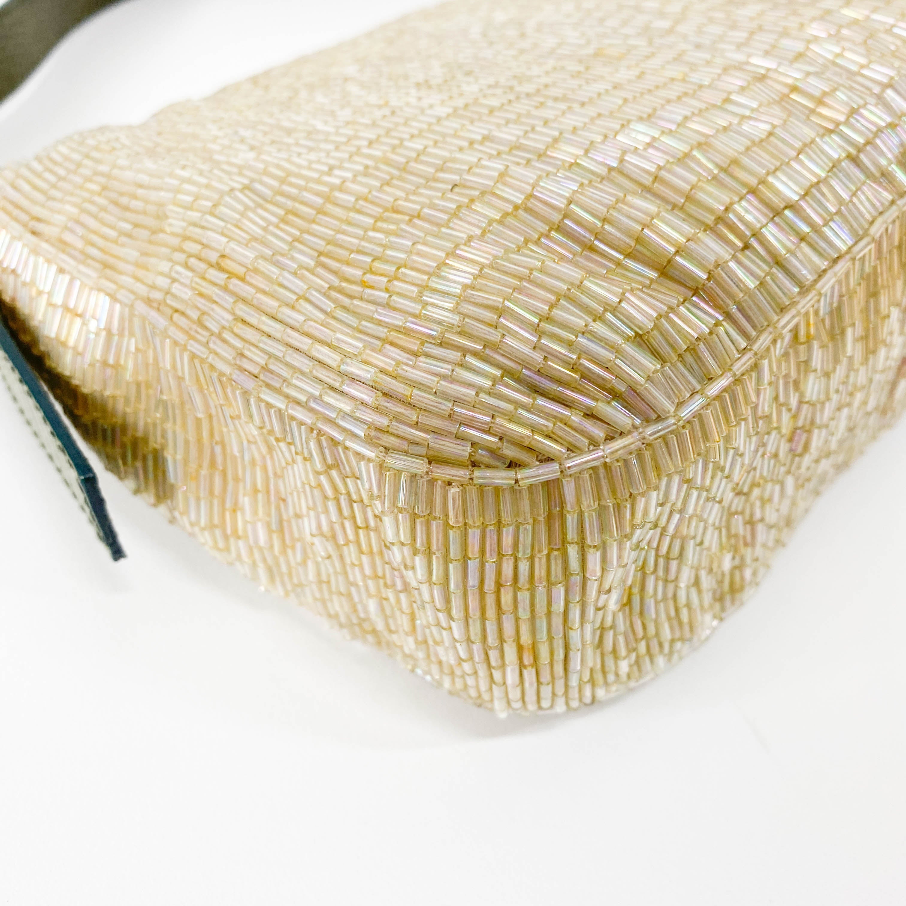 Baguette Gold Beaded Shoulder Bag