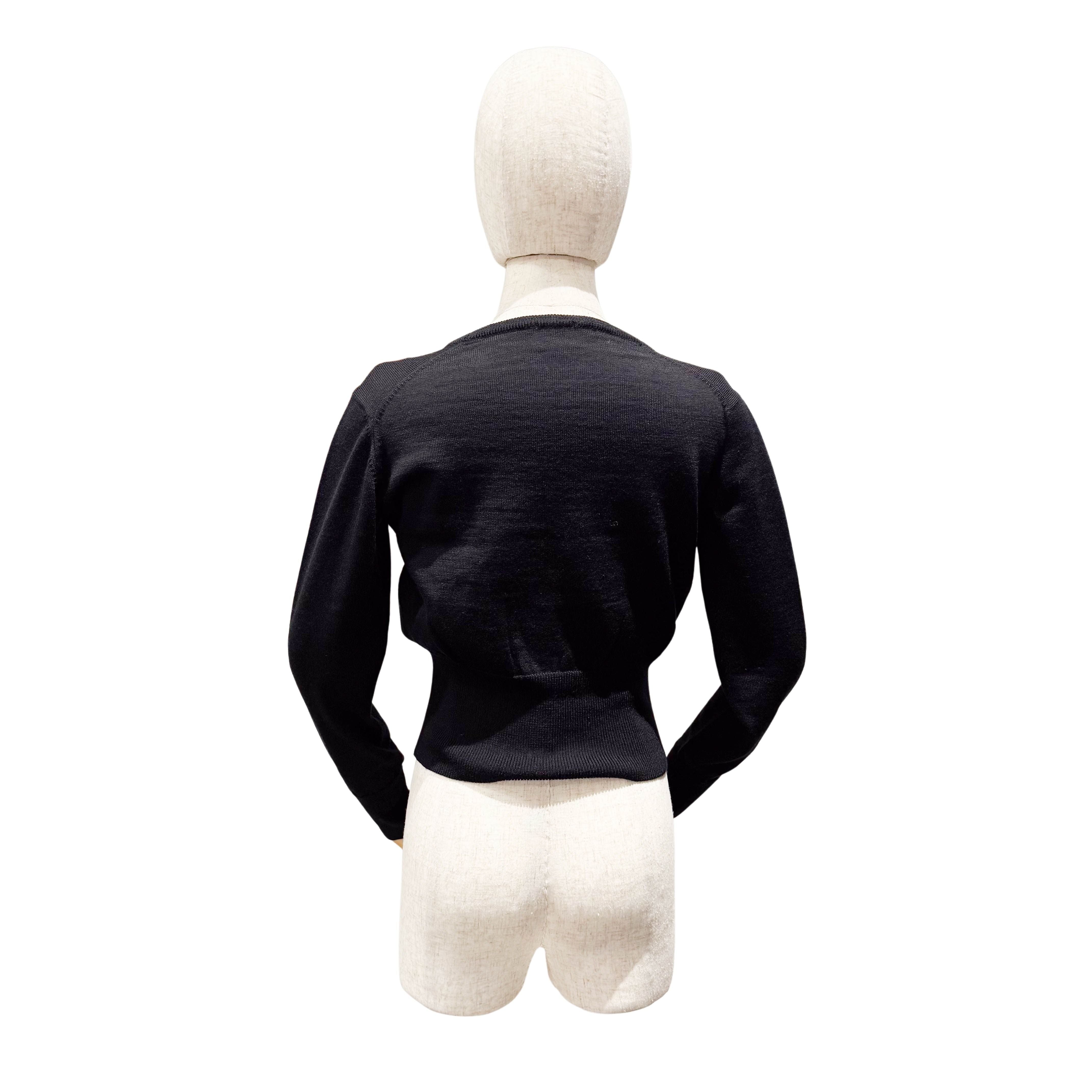 Size 42 Black Rayon Sweater