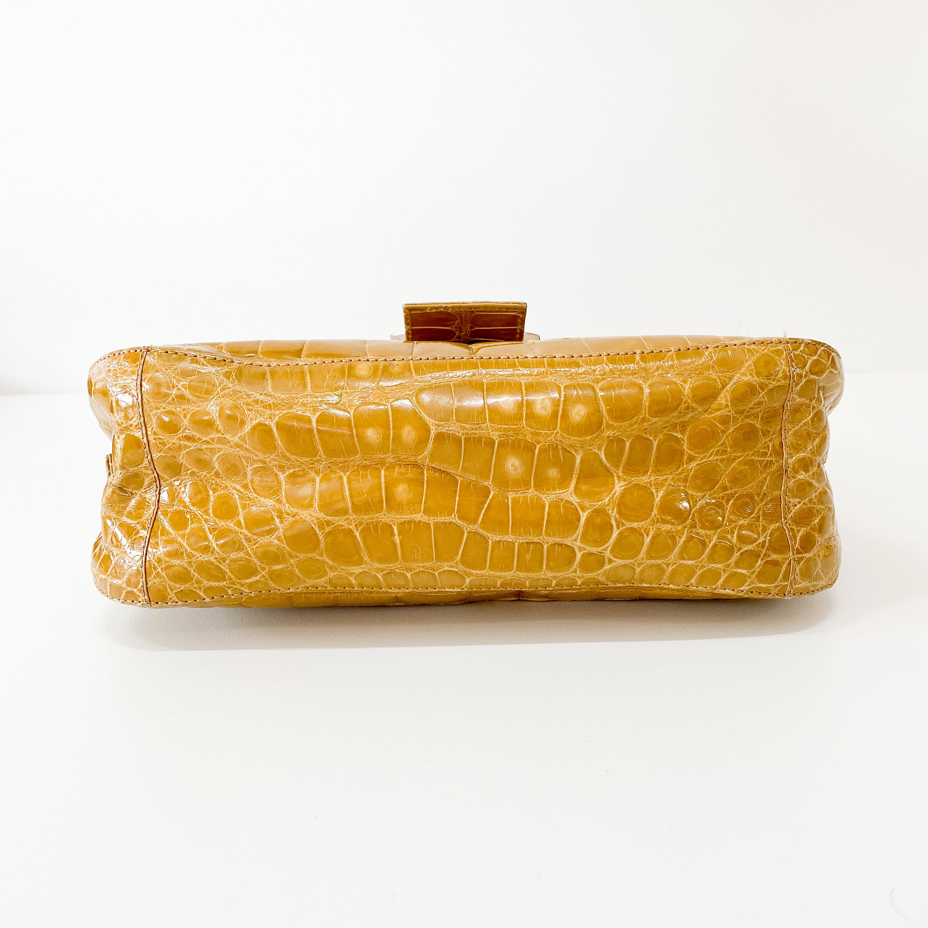 Baguette Yellow Leather Shoulder Bag