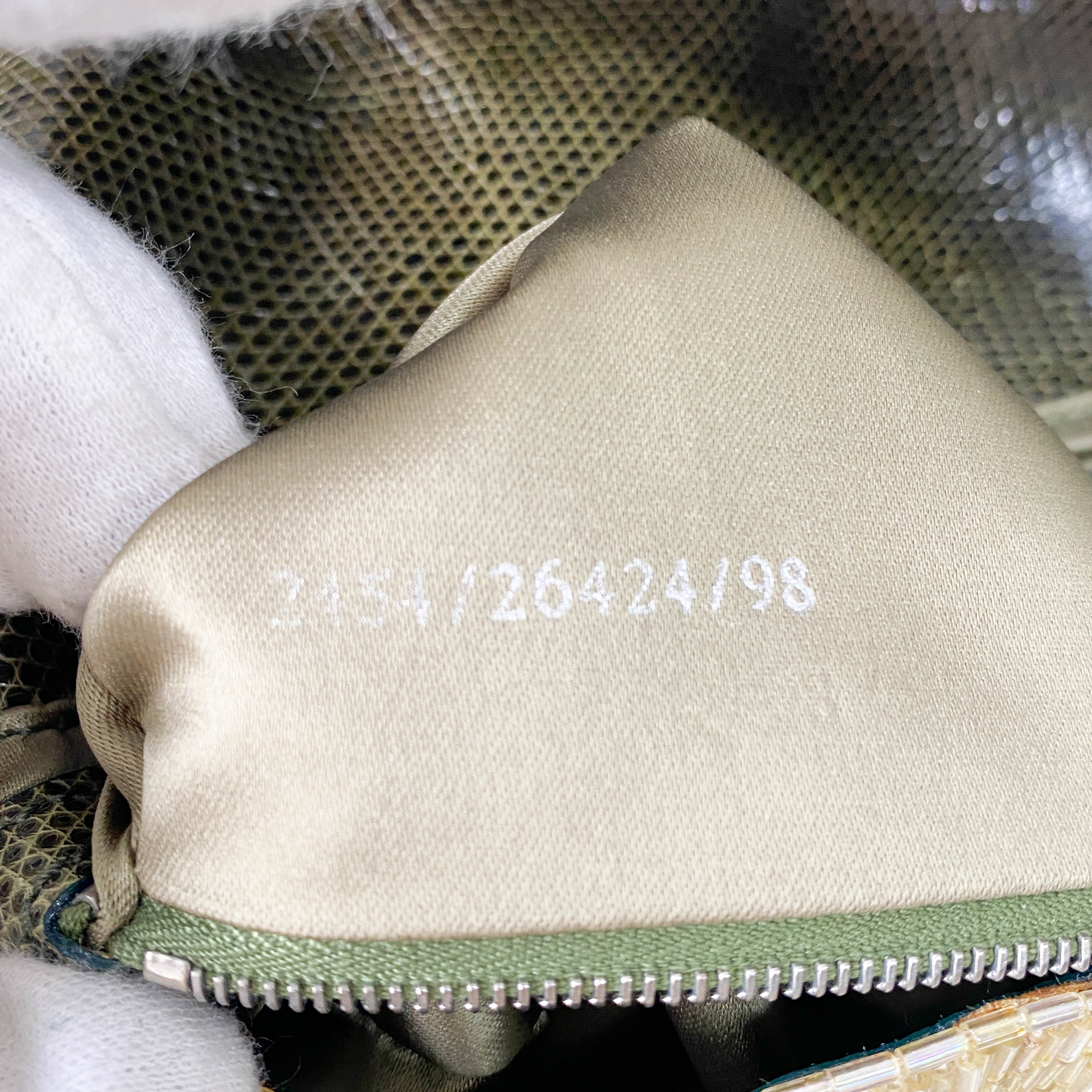 Baguette Gold Beaded Shoulder Bag