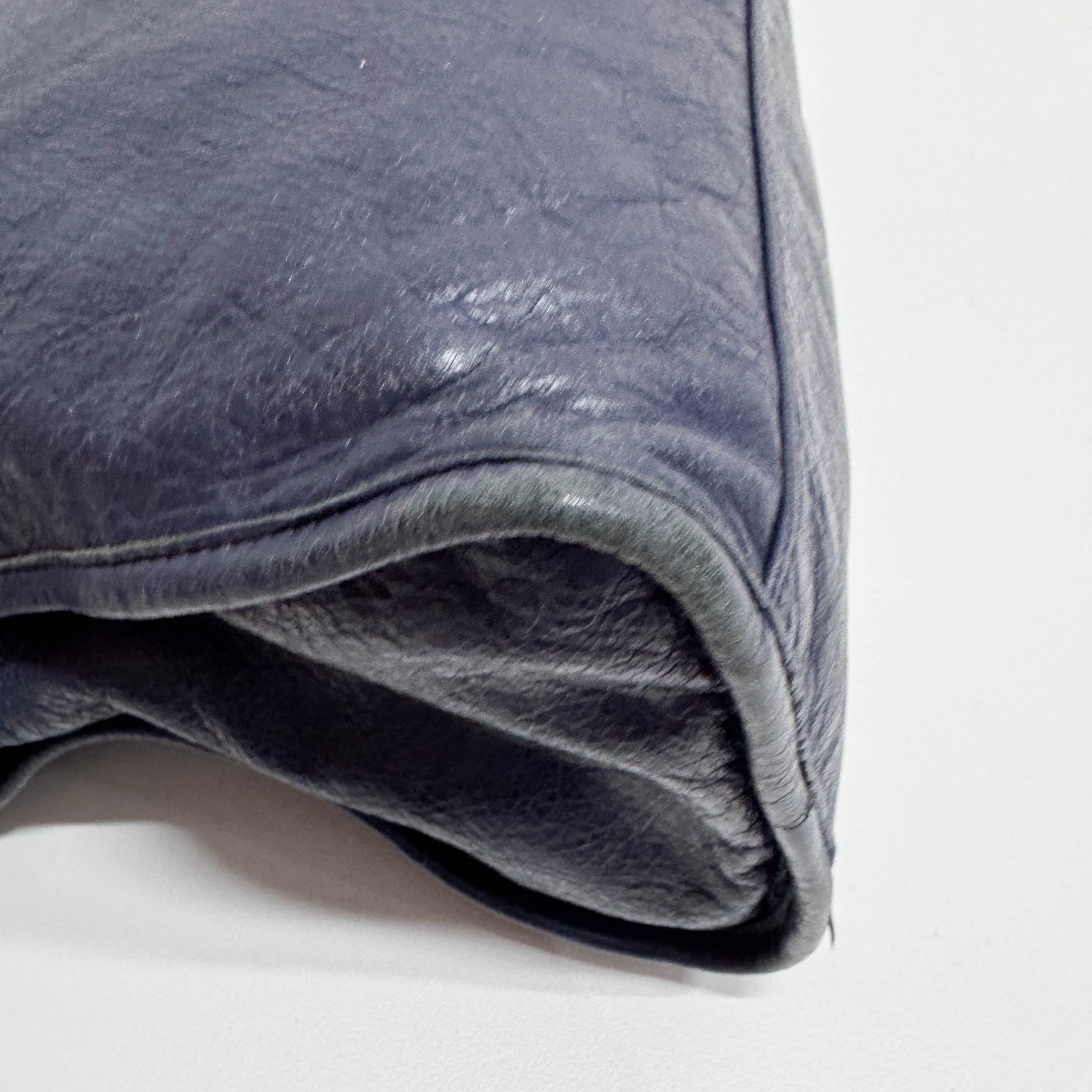 The Giant City Navy Lambskin Two Way Bag