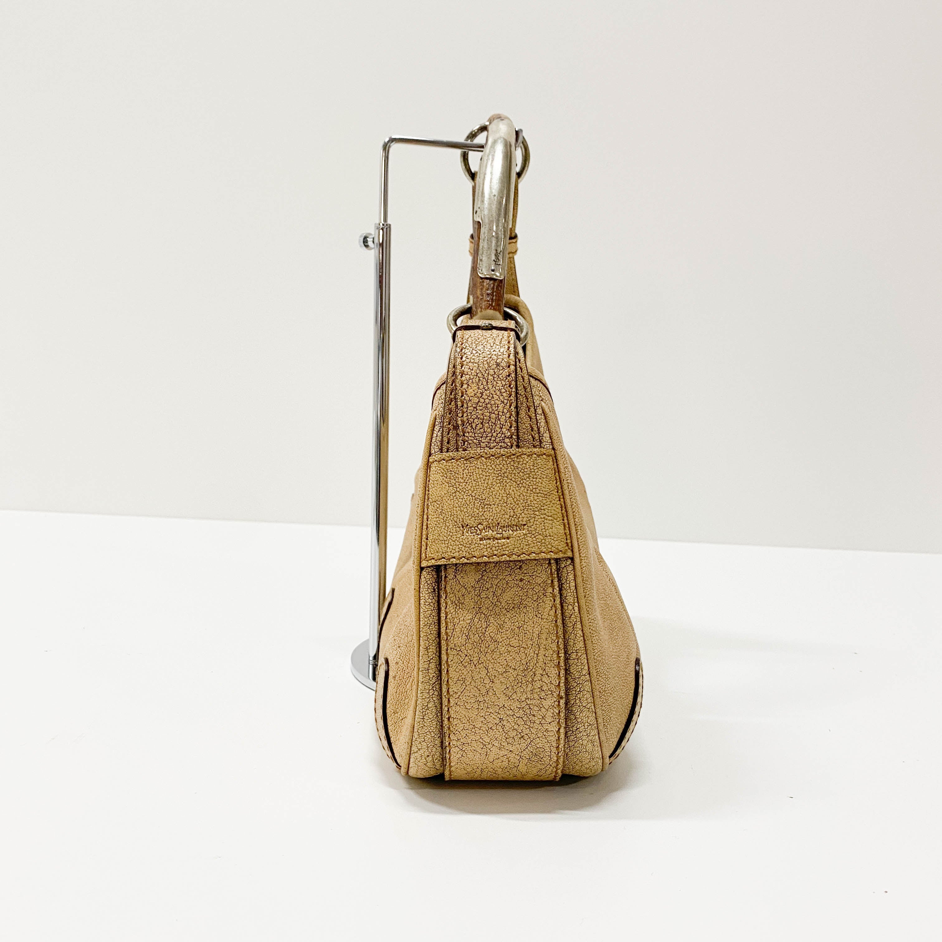 YSL Mombasa Beige Leather Shoulder Bag