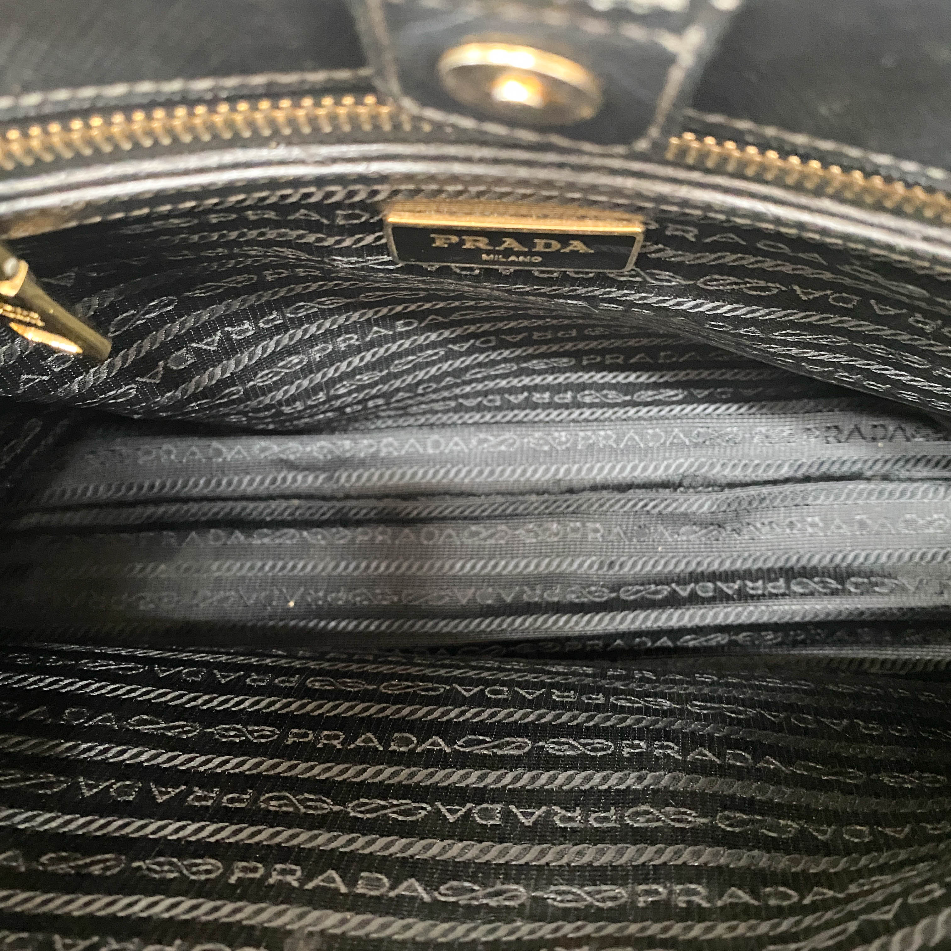 Galleria Black Leather Top Handle Bag
