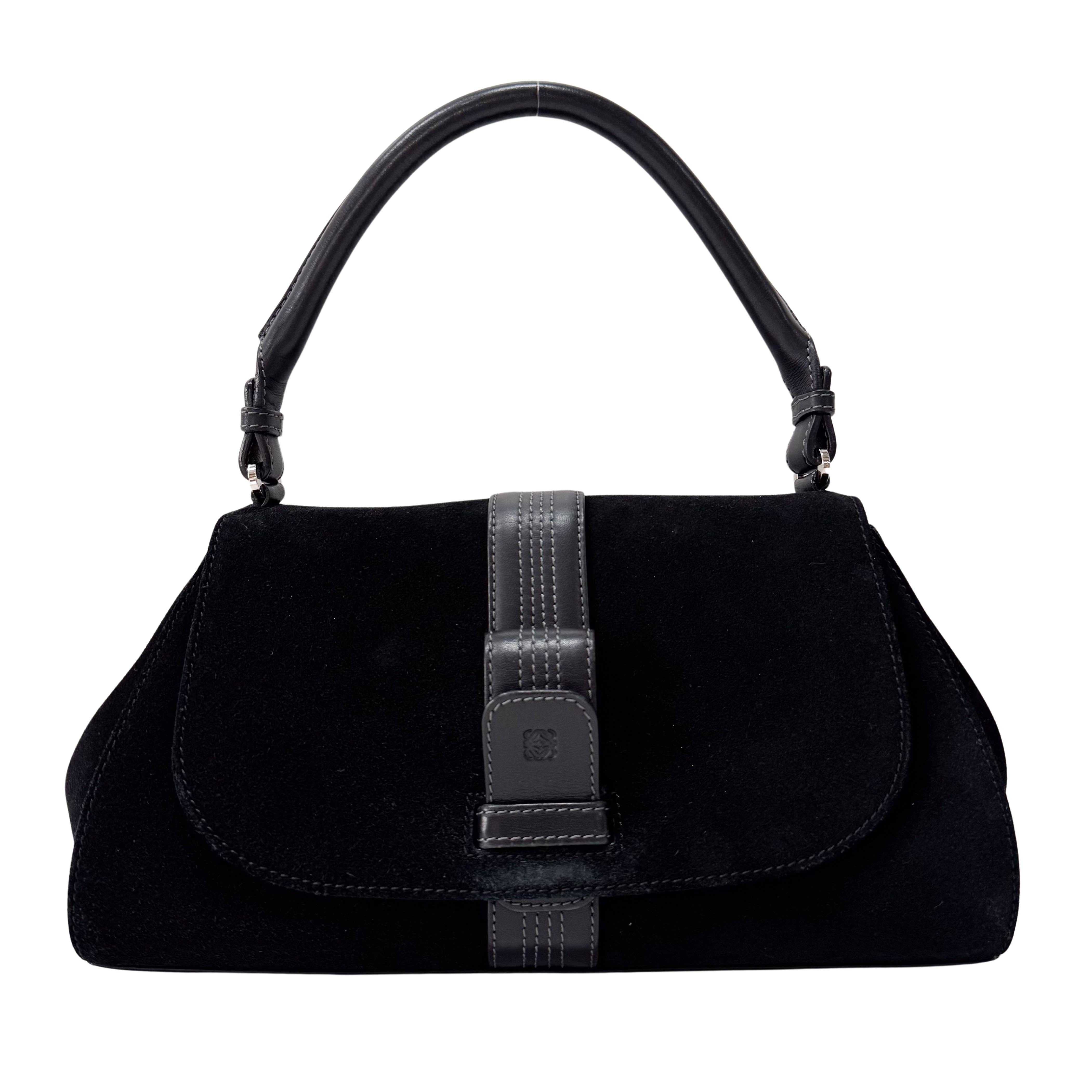 Black Suede Shoulder Bag