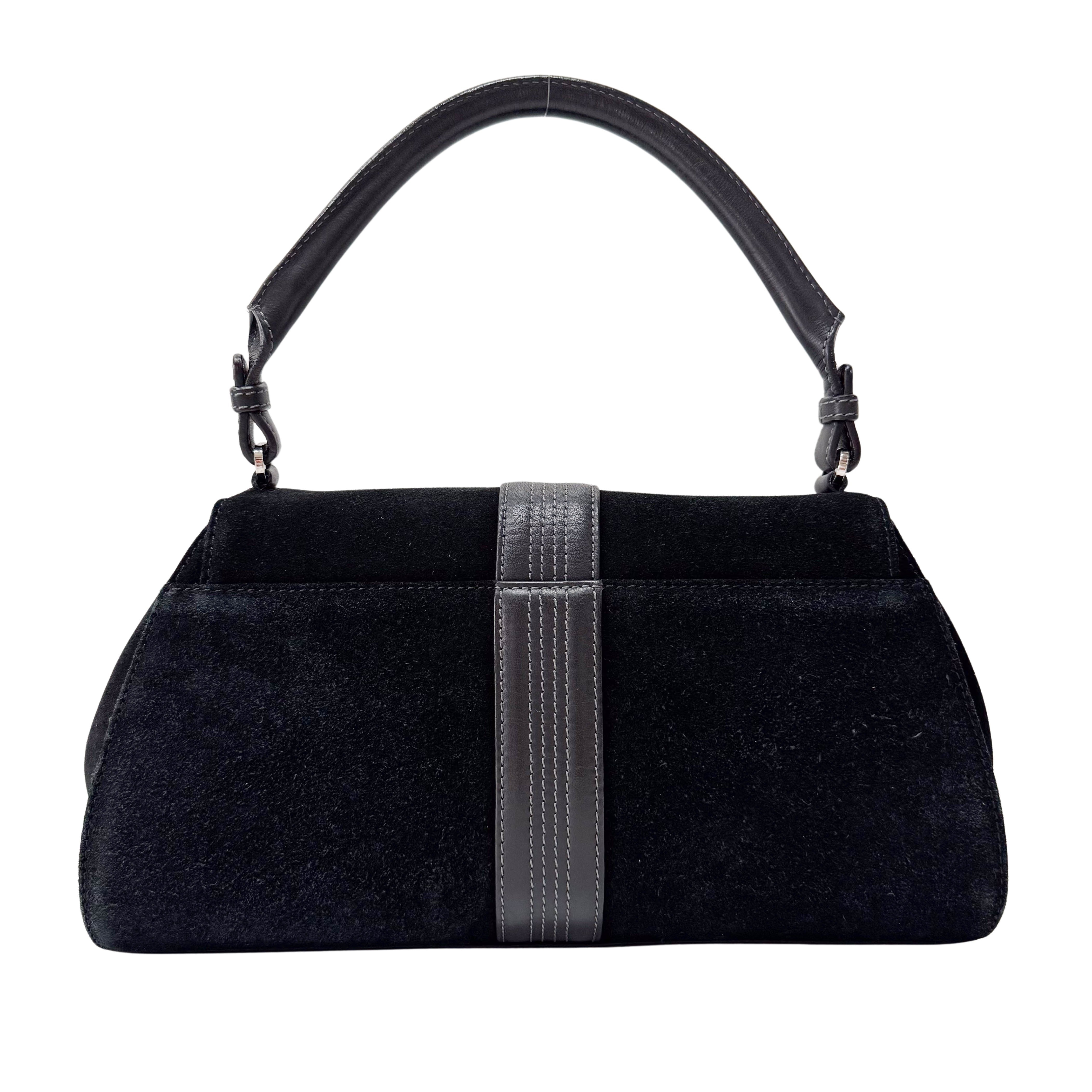 Black Suede Shoulder Bag
