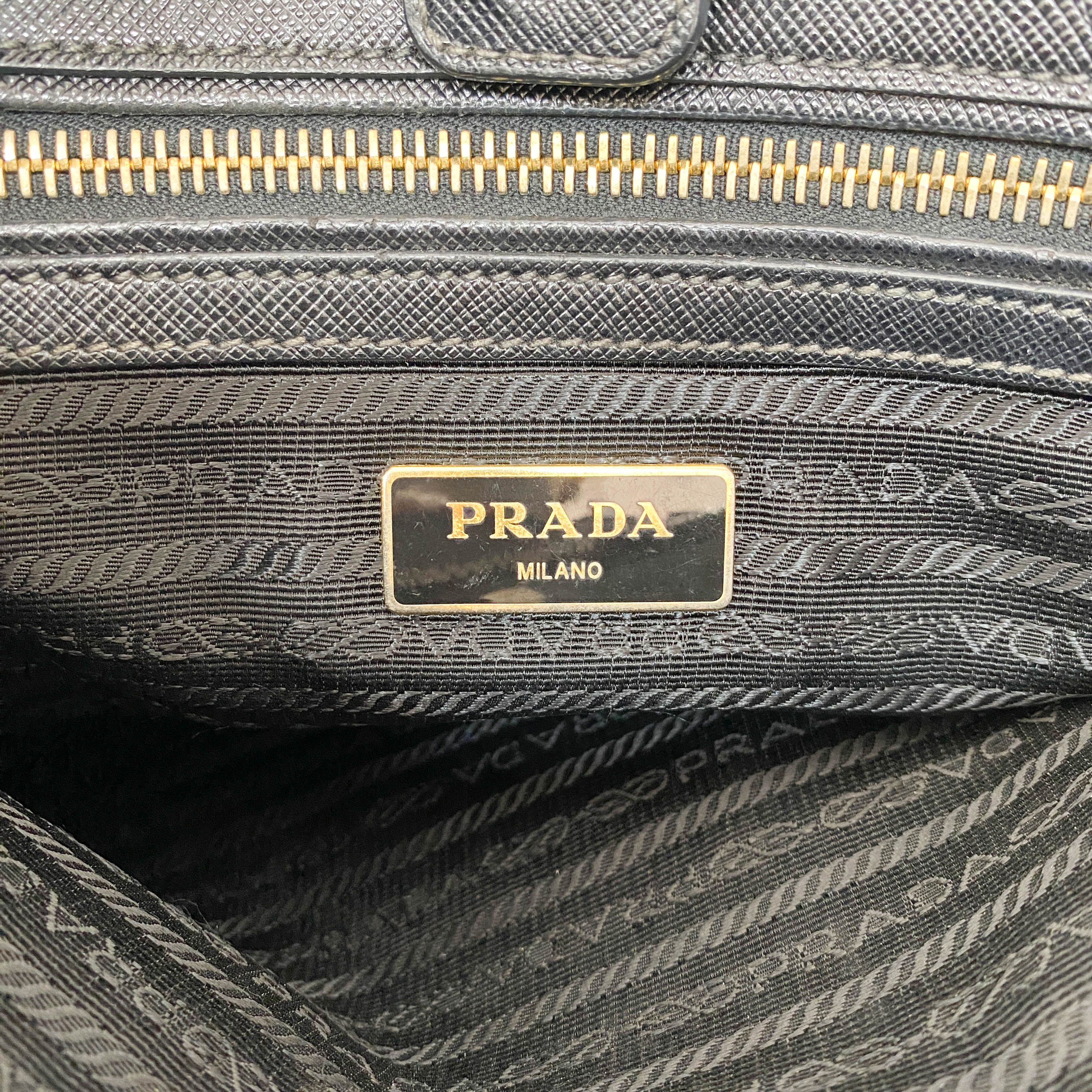 Galleria Black Leather Top Handle Bag