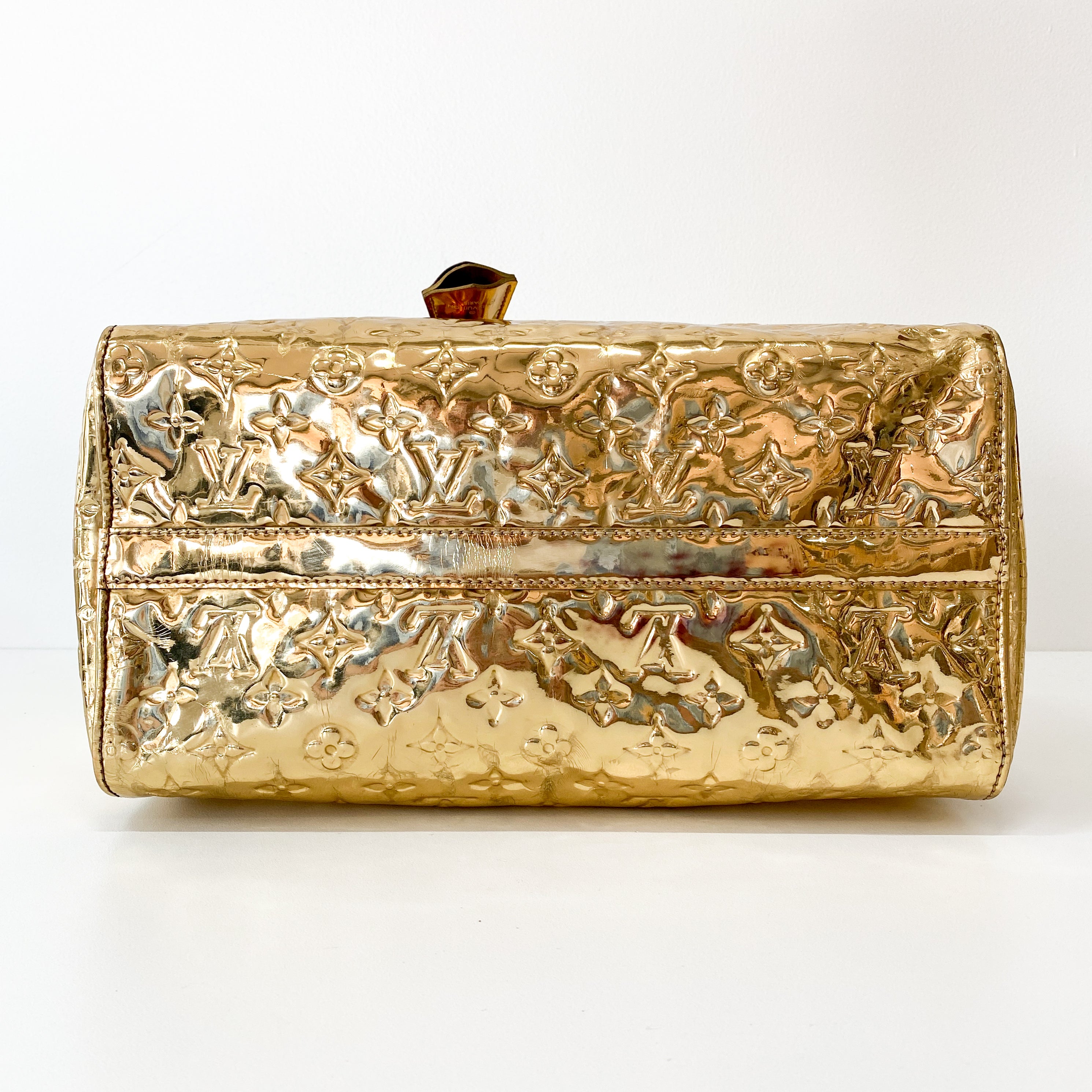 Monogram Mirror Speedy 35 Gold Coated Canvas