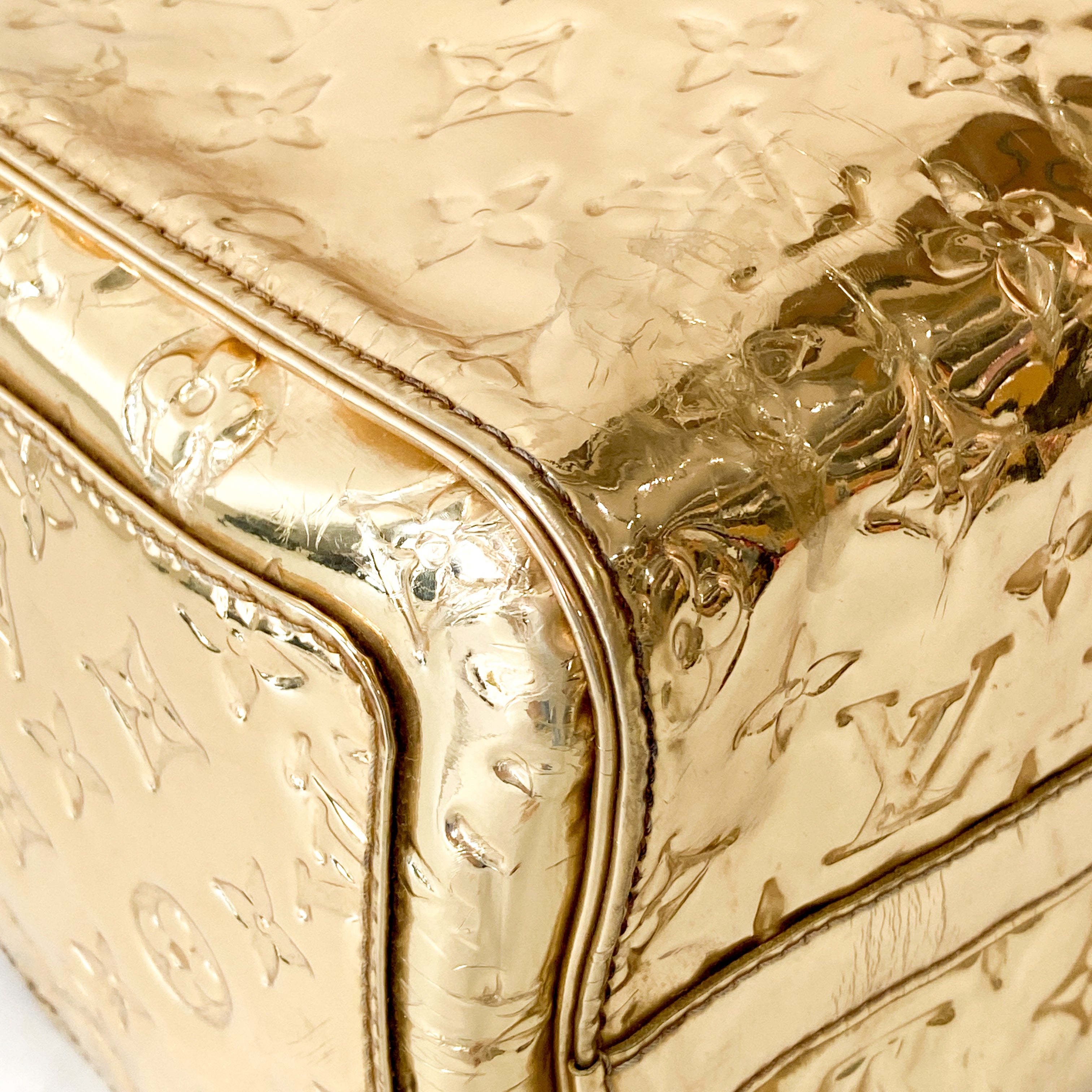 Monogram Mirror Speedy 35 Gold Coated Canvas