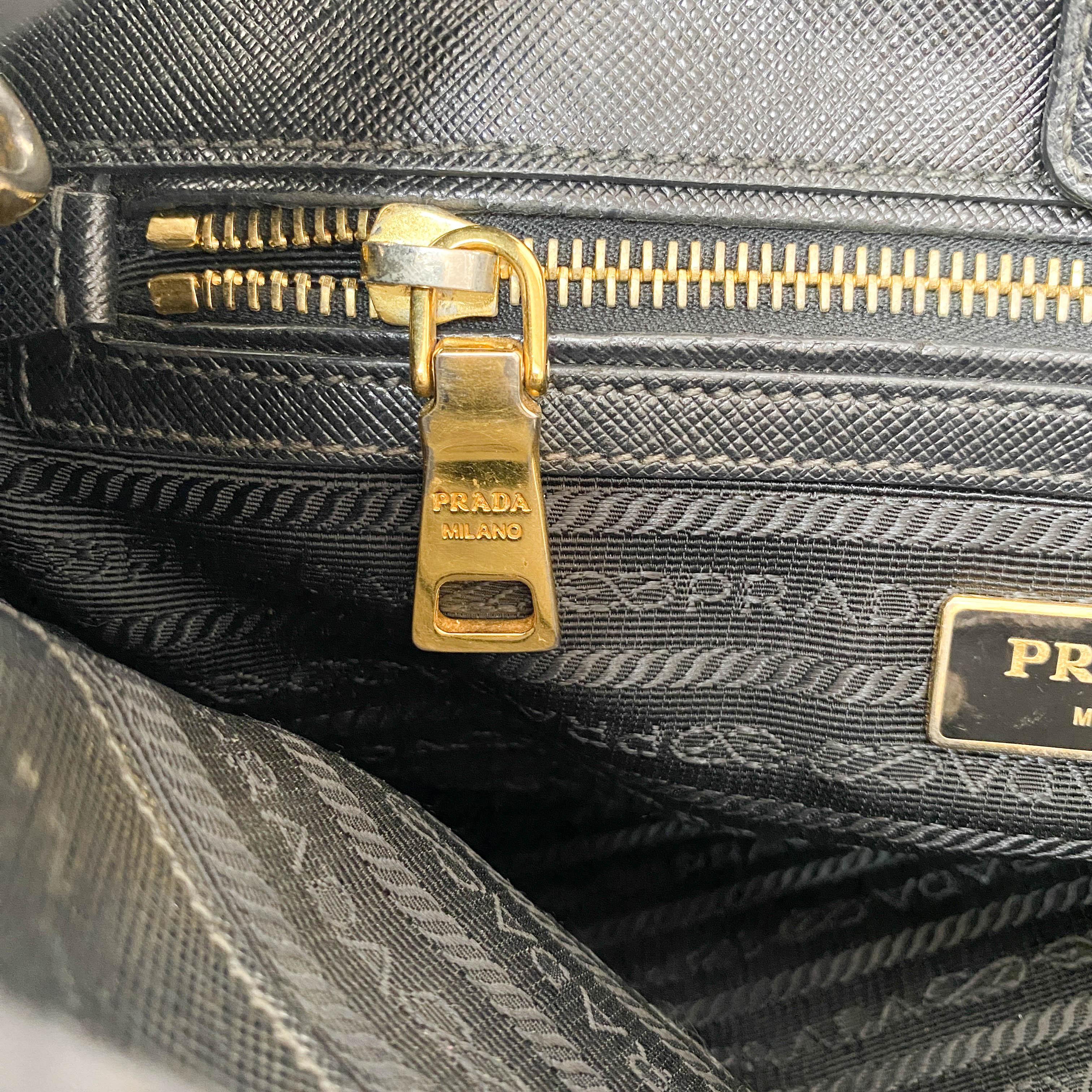 Galleria Black Leather Top Handle Bag