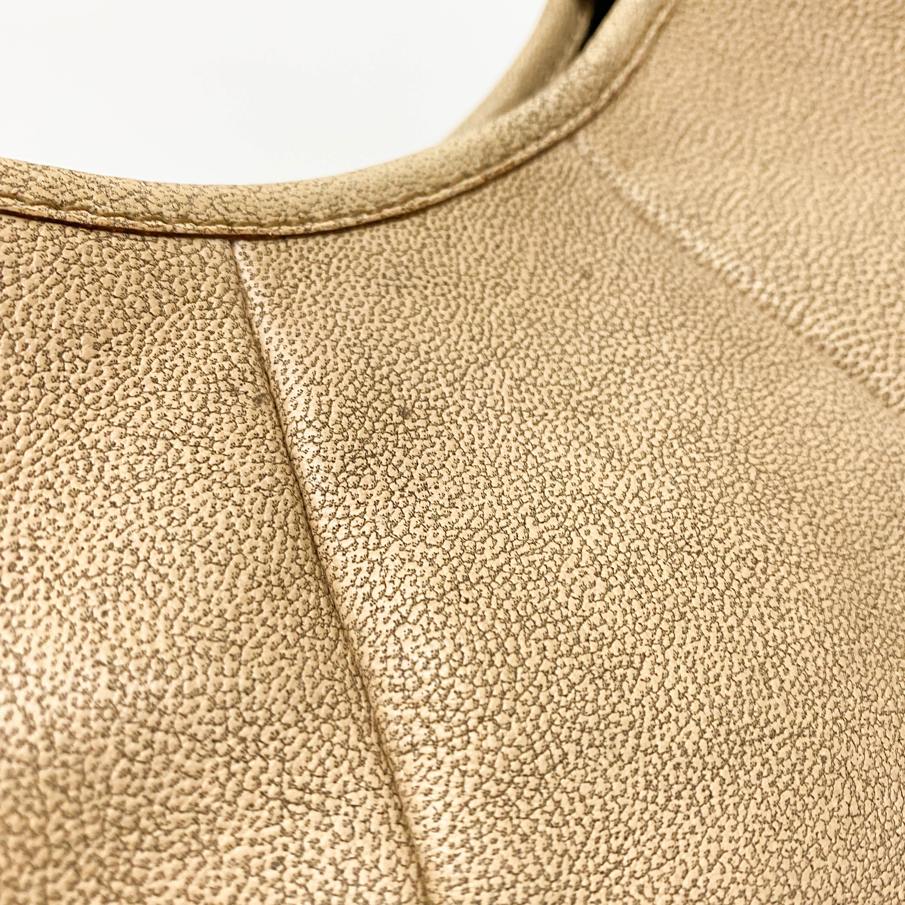 YSL Mombasa Beige Leather Shoulder Bag