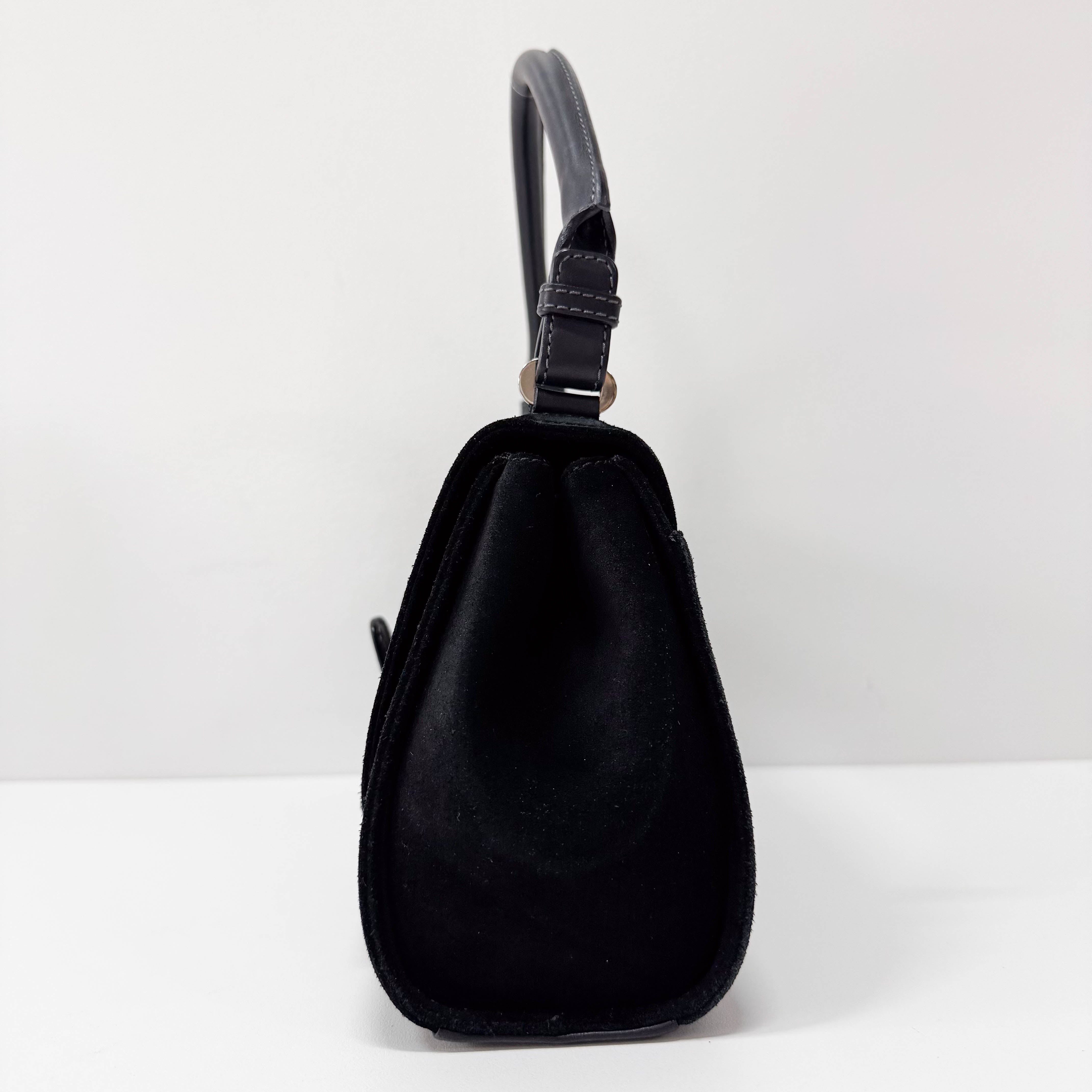 Black Suede Shoulder Bag