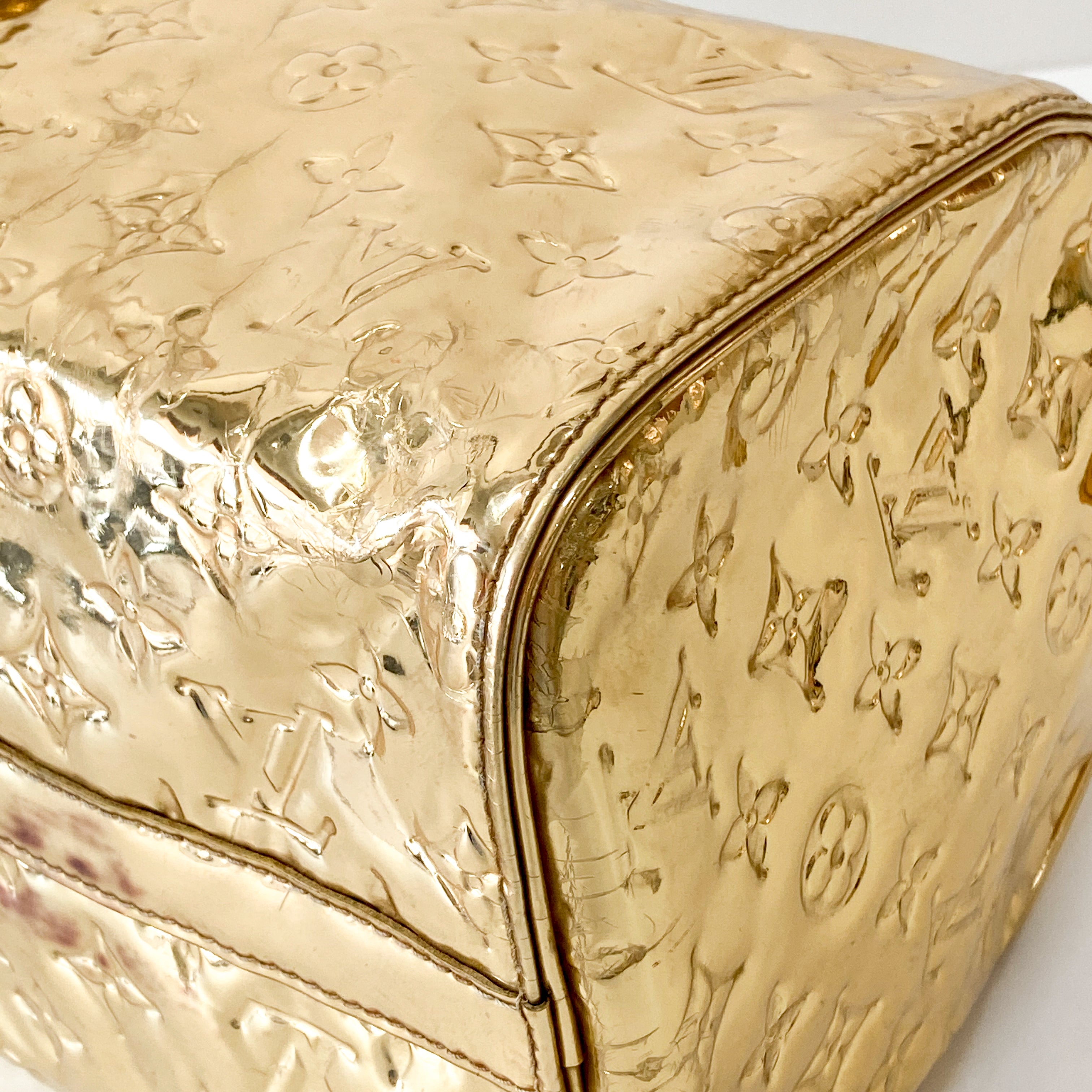 Monogram Mirror Speedy 35 Gold Coated Canvas