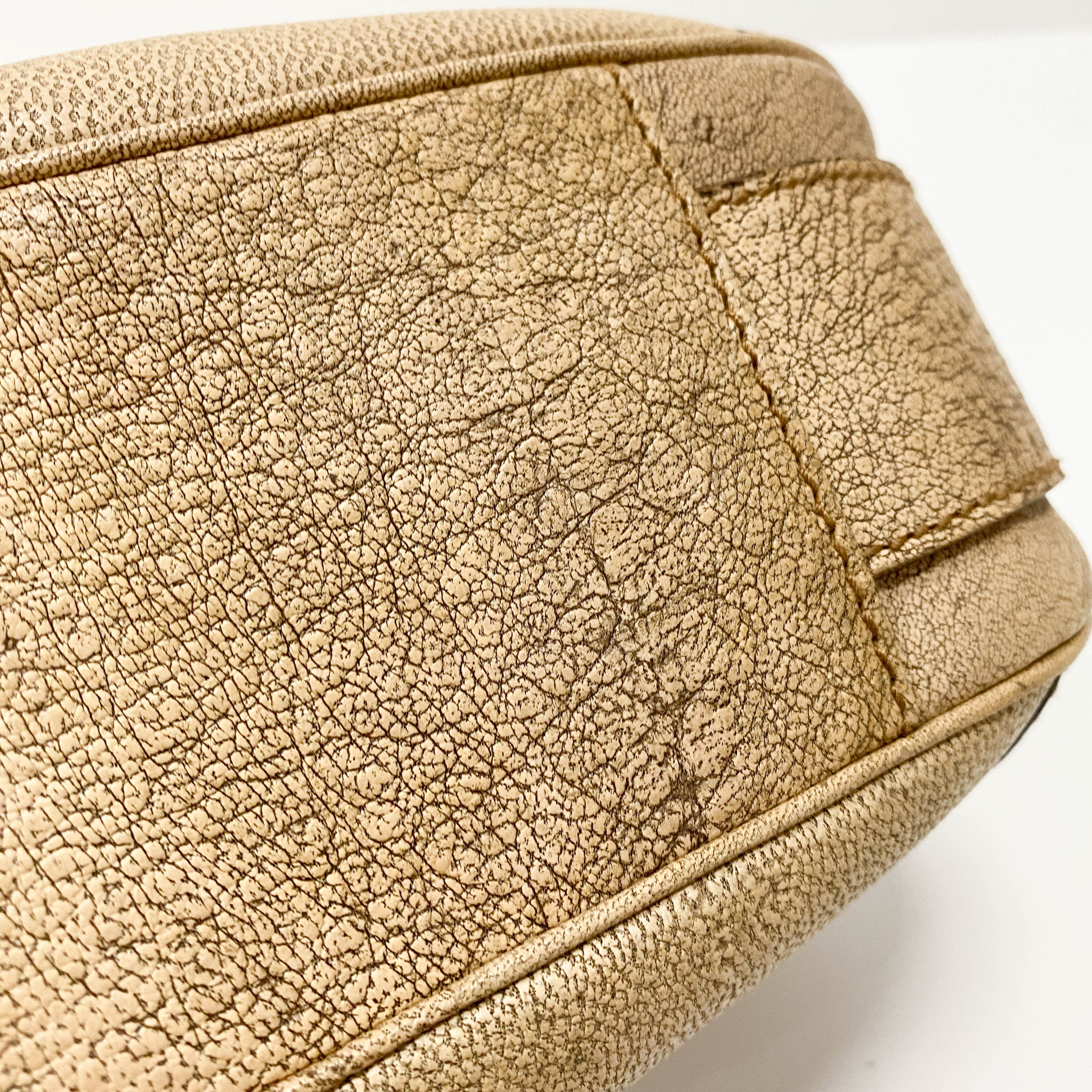 YSL Mombasa Beige Leather Shoulder Bag