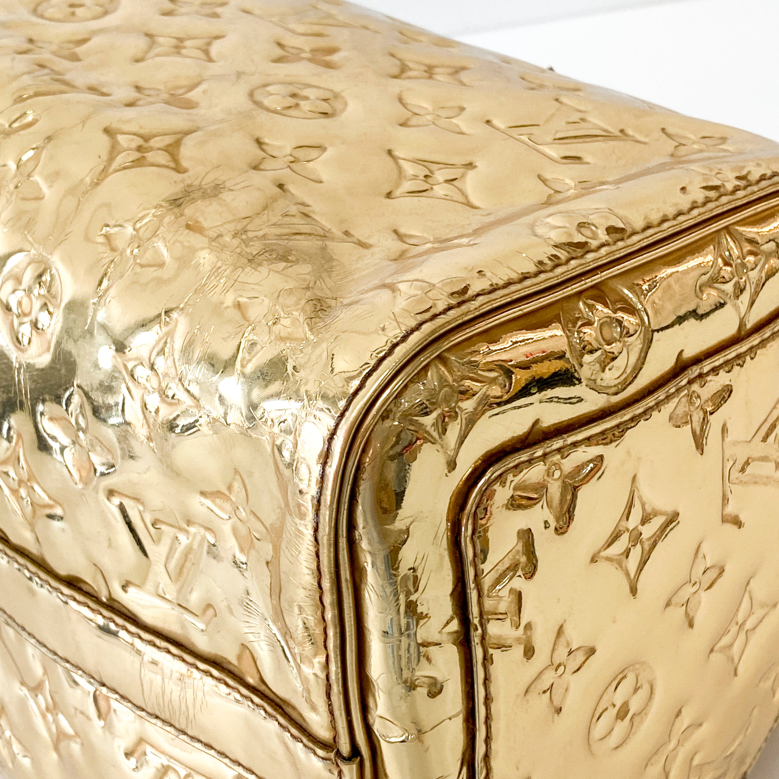 Monogram Mirror Speedy 35 Gold Coated Canvas