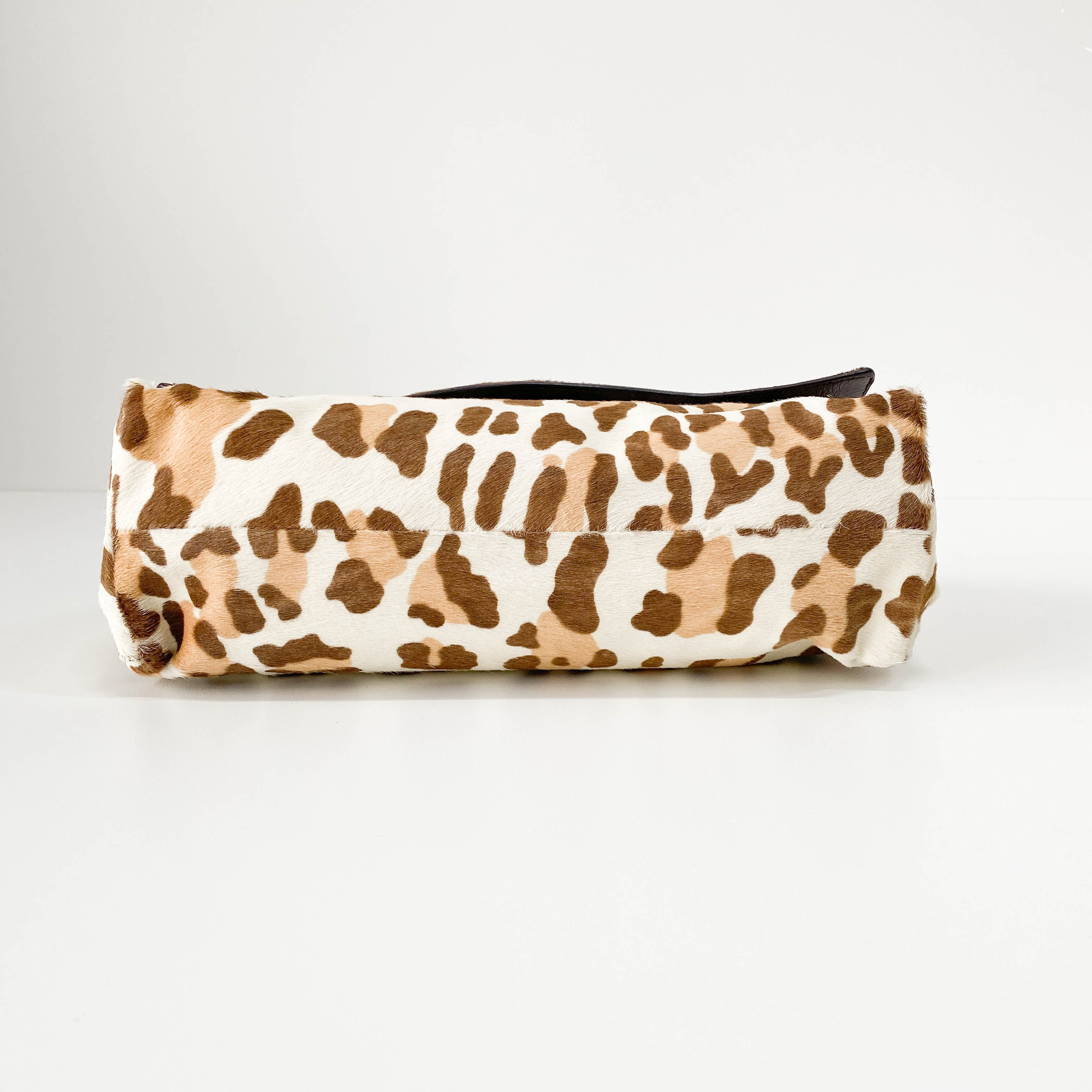 Leopard Print Pony Hair Chain Shoulder Bag