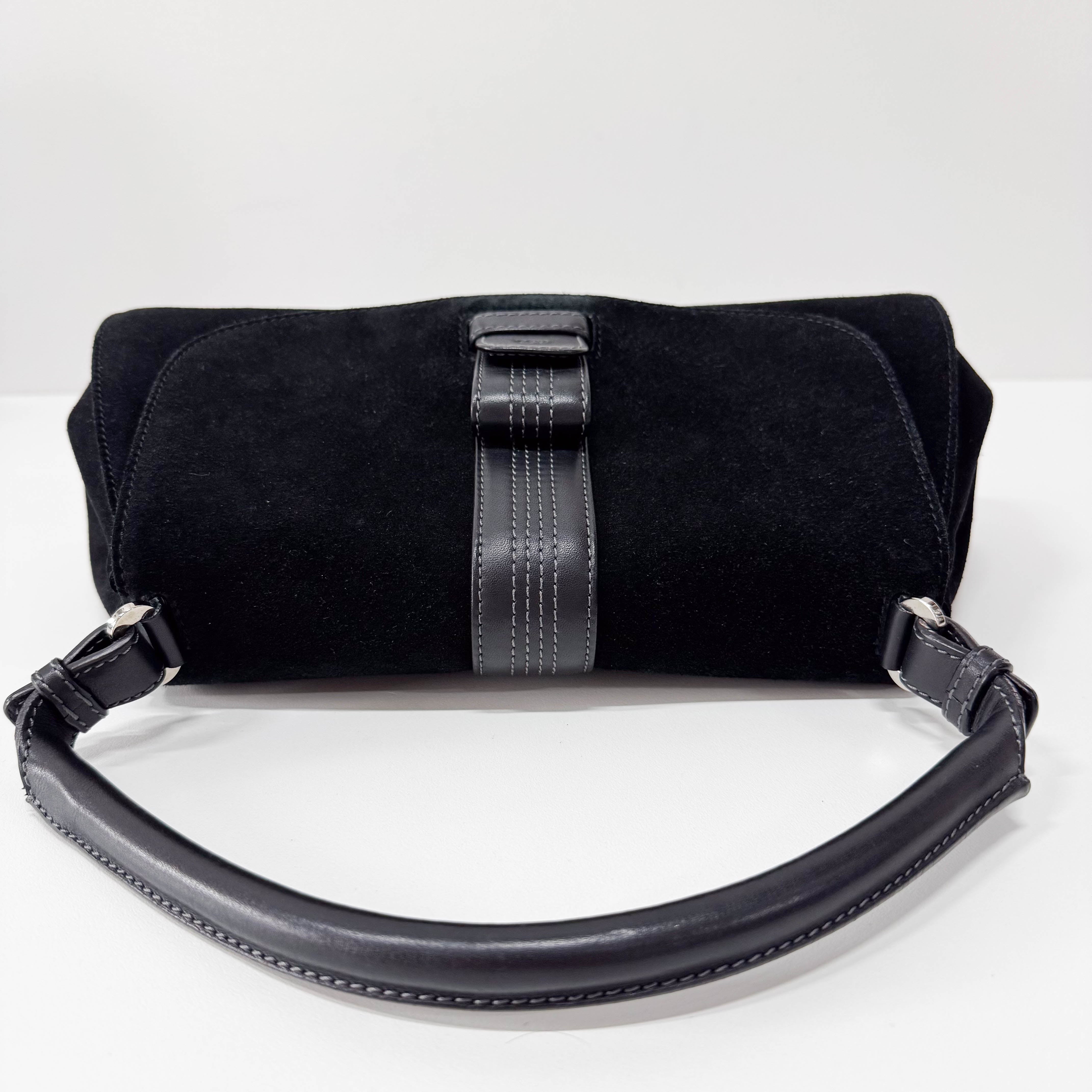 Black Suede Shoulder Bag