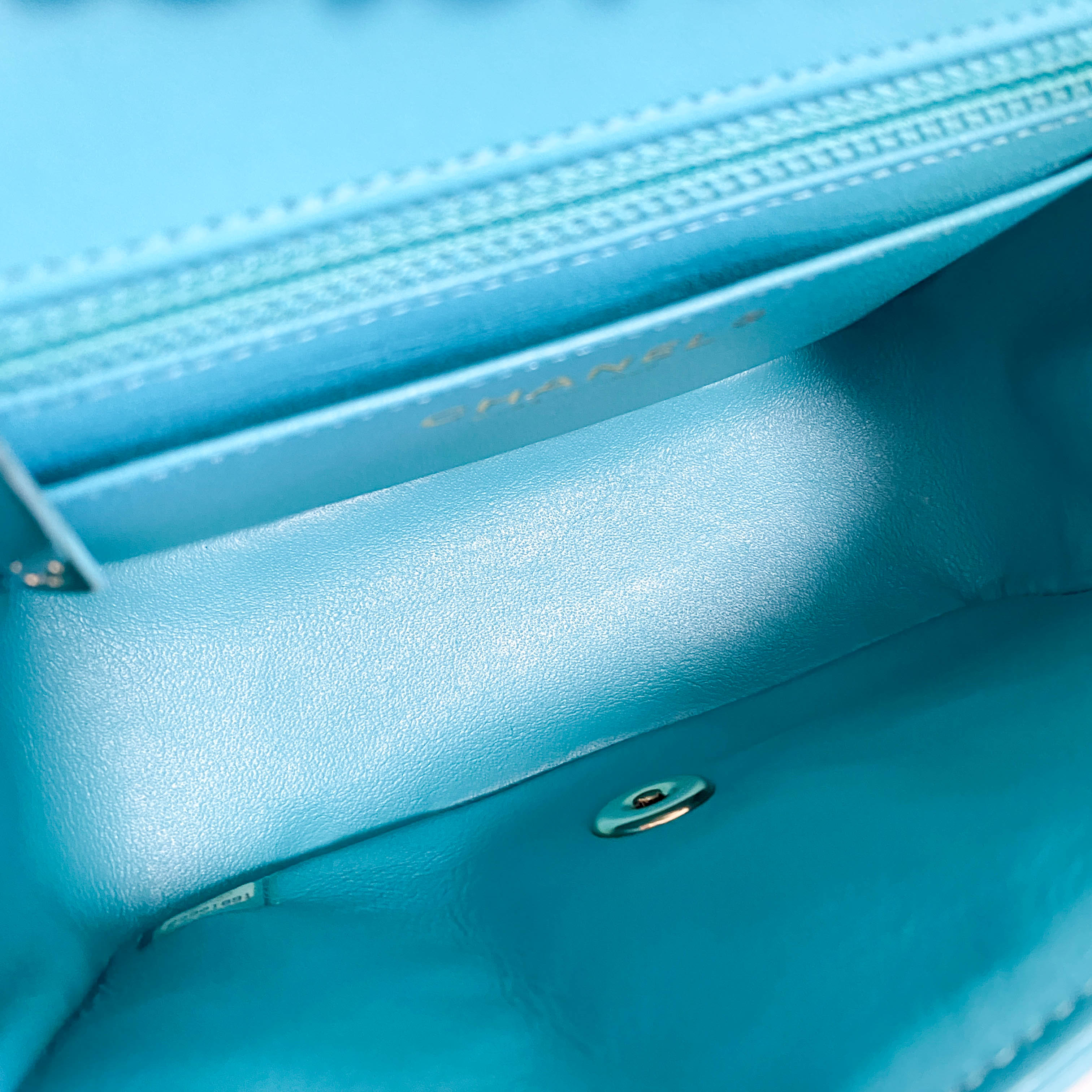 Chevron Classic Mini Rectangular Single Flap Turquoise Shouler Bag