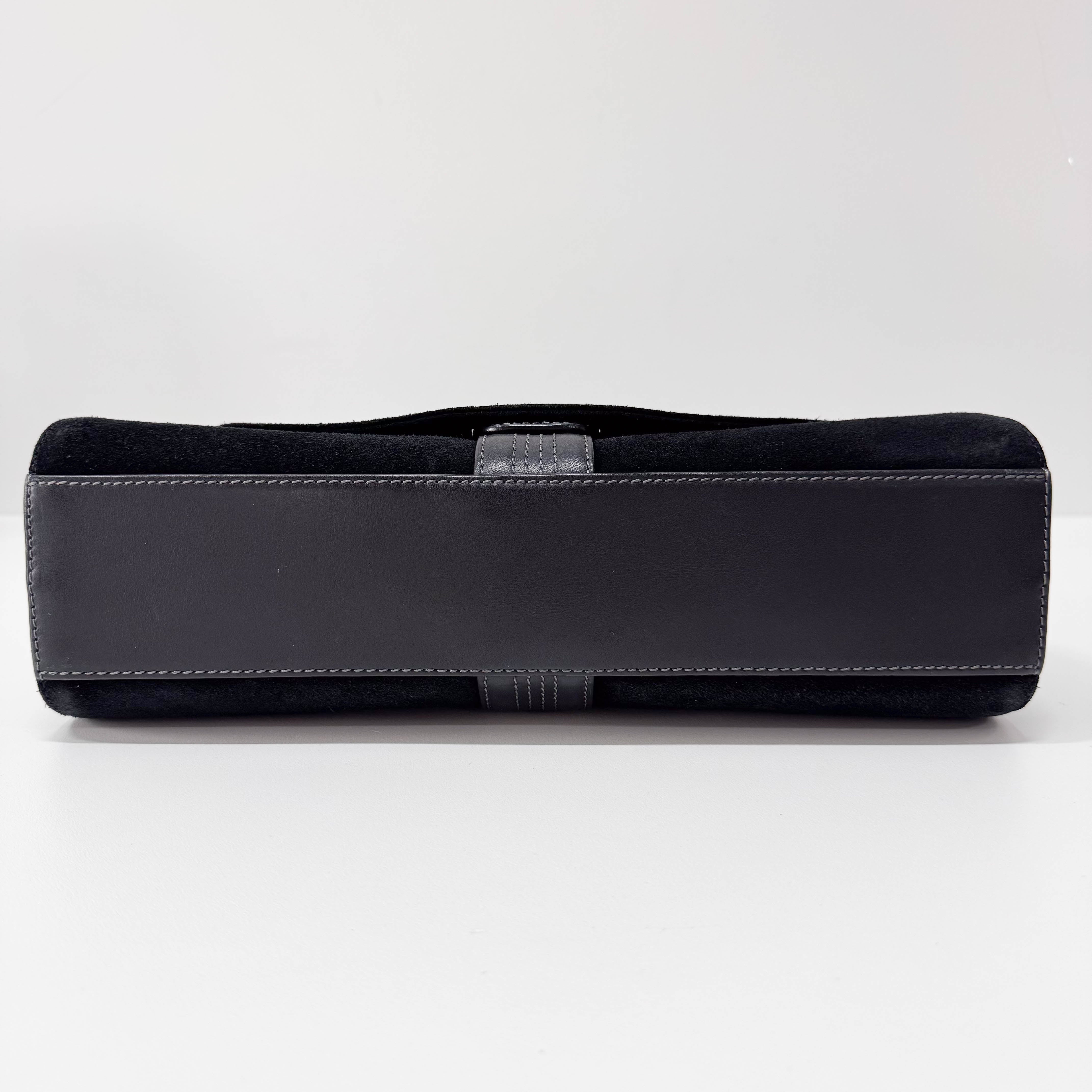 Black Suede Shoulder Bag