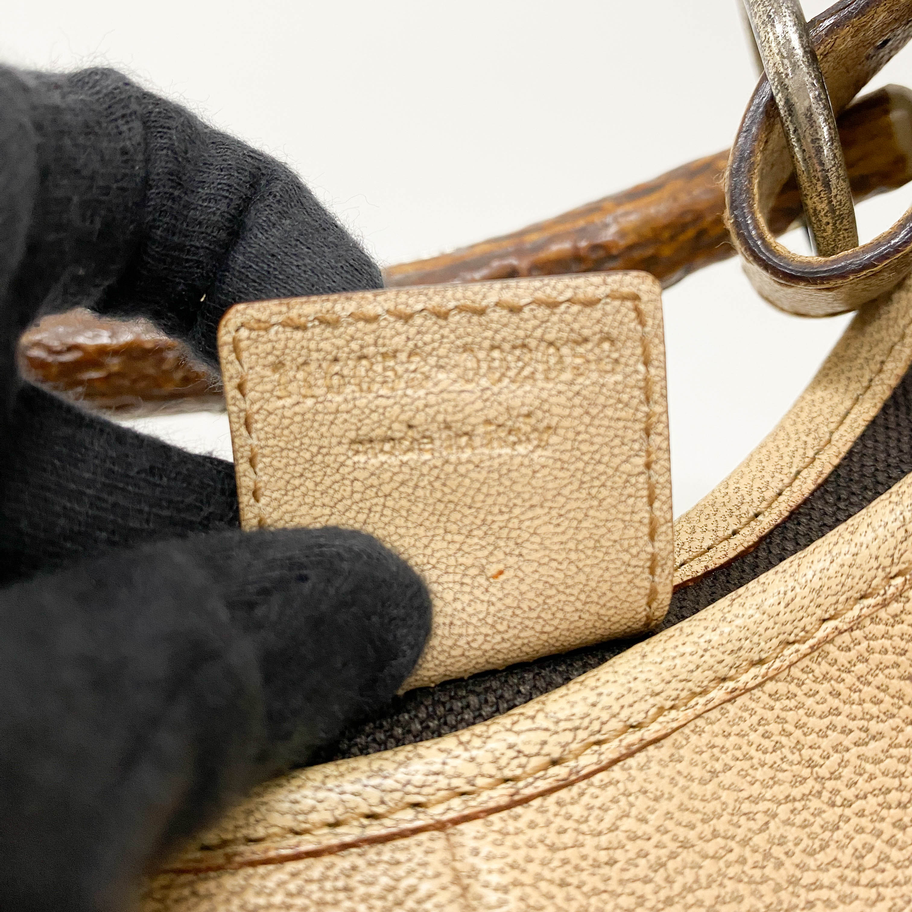 YSL Mombasa Beige Leather Shoulder Bag