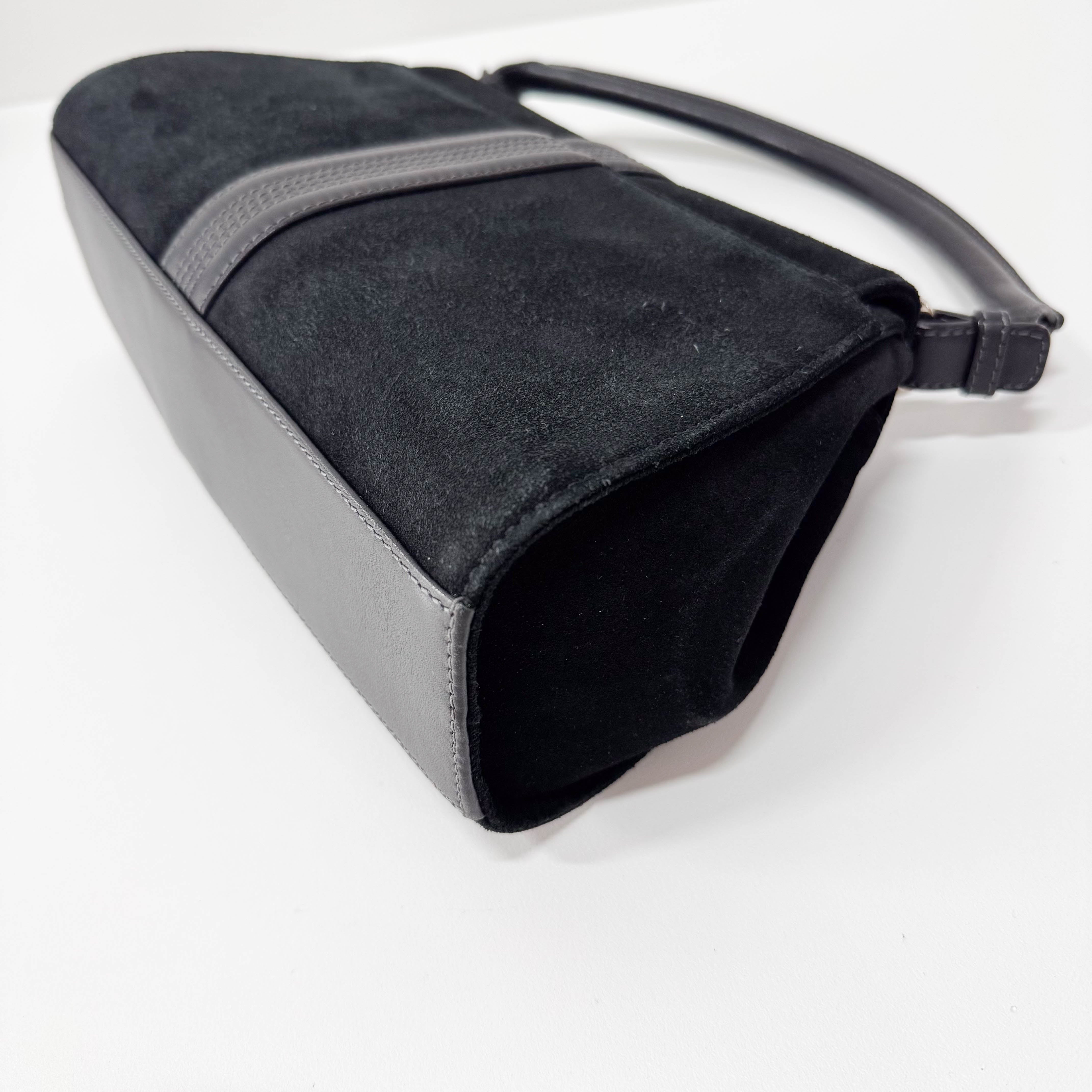 Black Suede Shoulder Bag