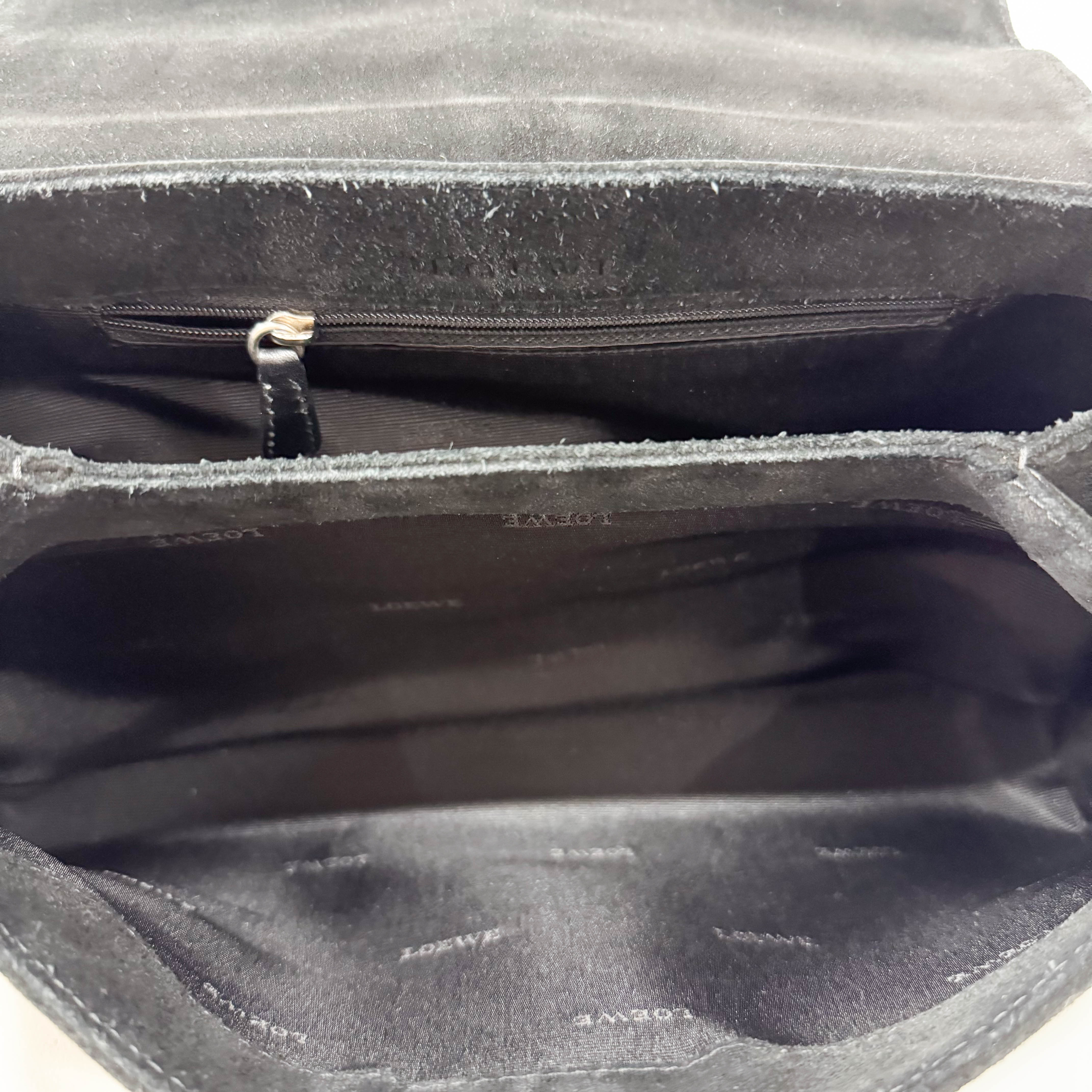 Black Suede Shoulder Bag