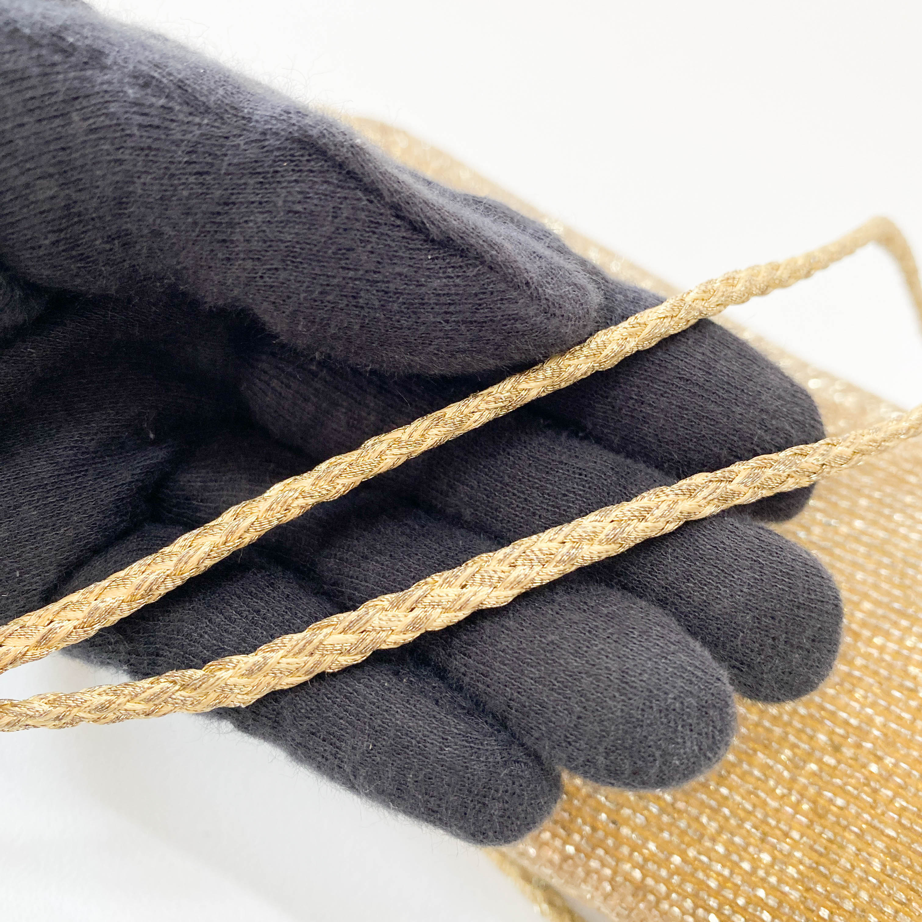 Vintage Gold Beaded Shoulder Bag