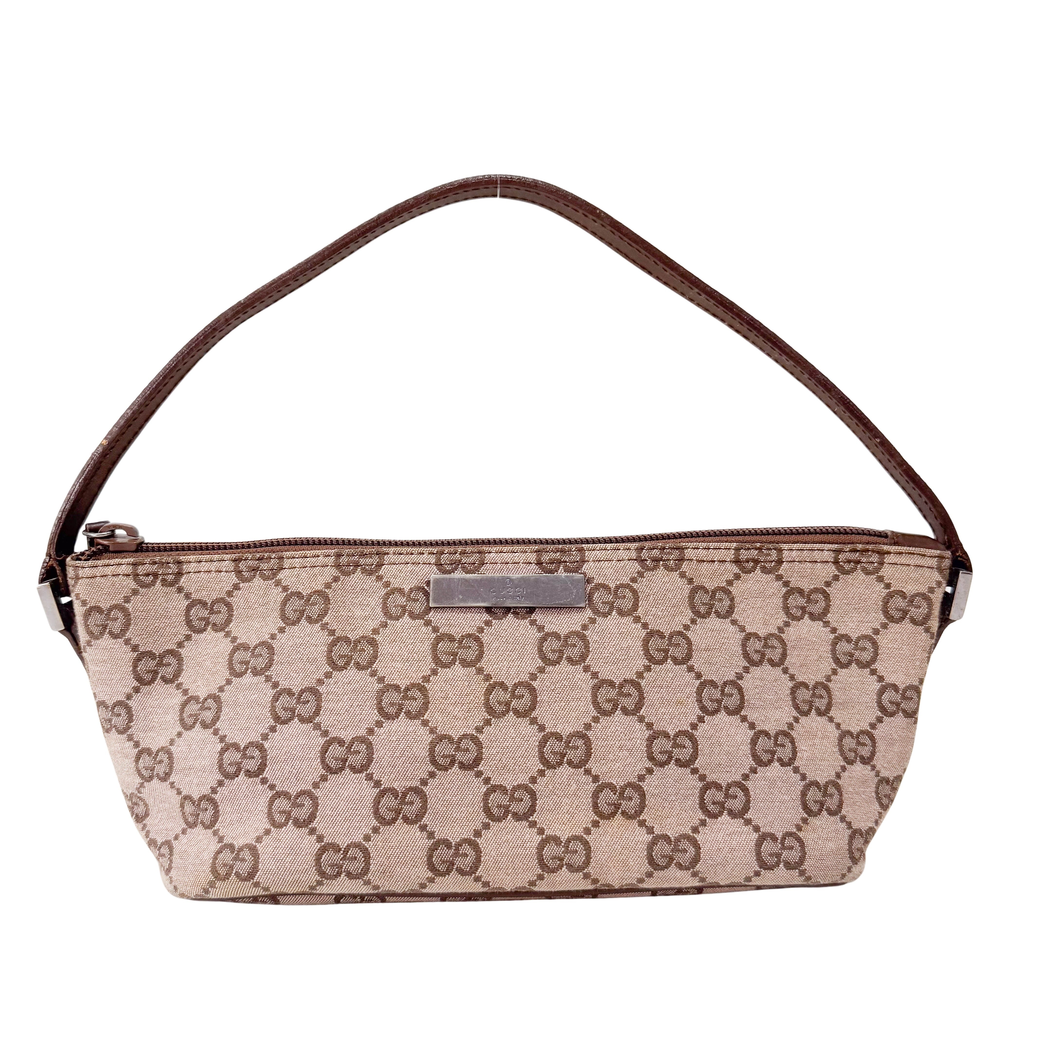 Boat GG Canvas Brown Pouch Shoulder Bag