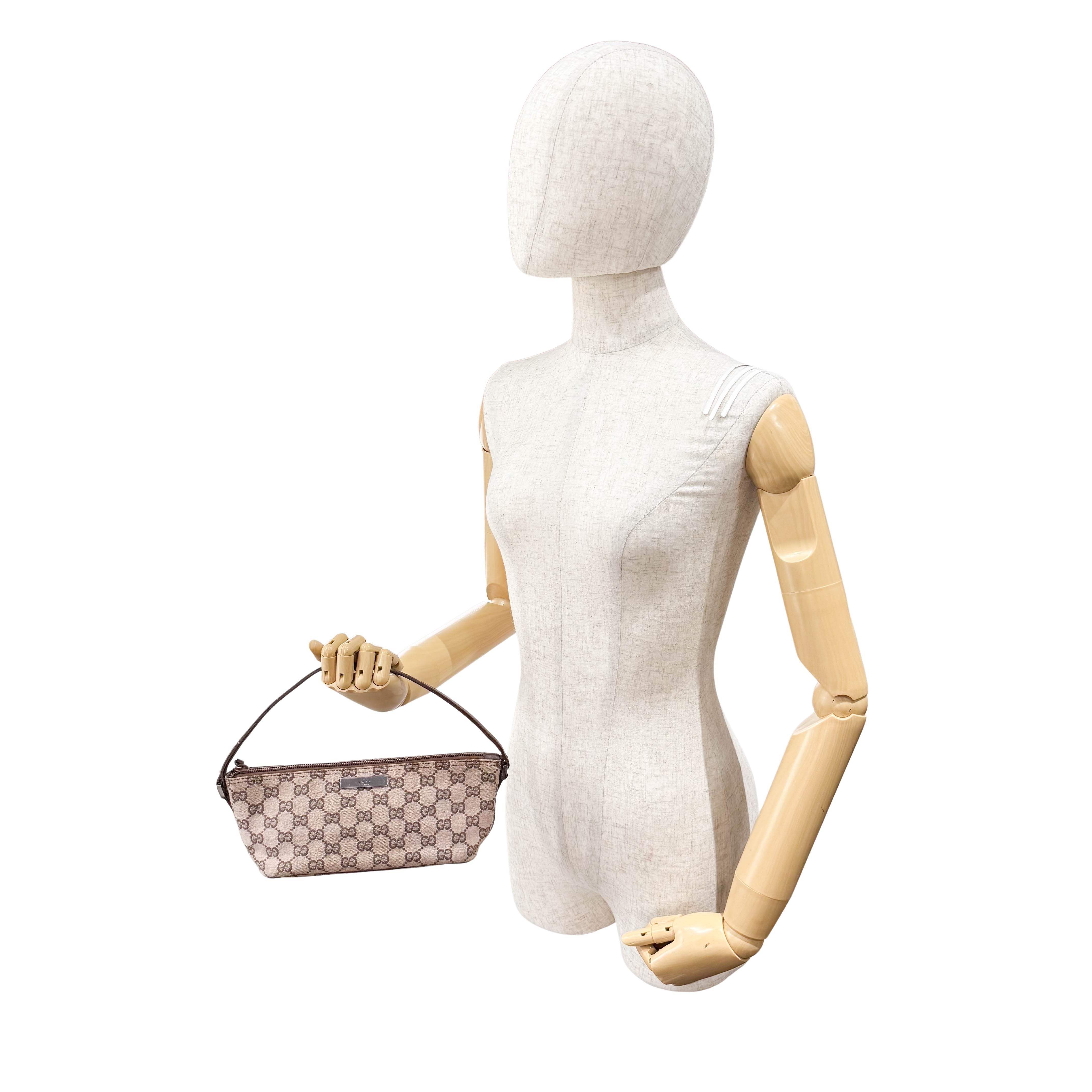 Boat GG Canvas Brown Pouch Shoulder Bag