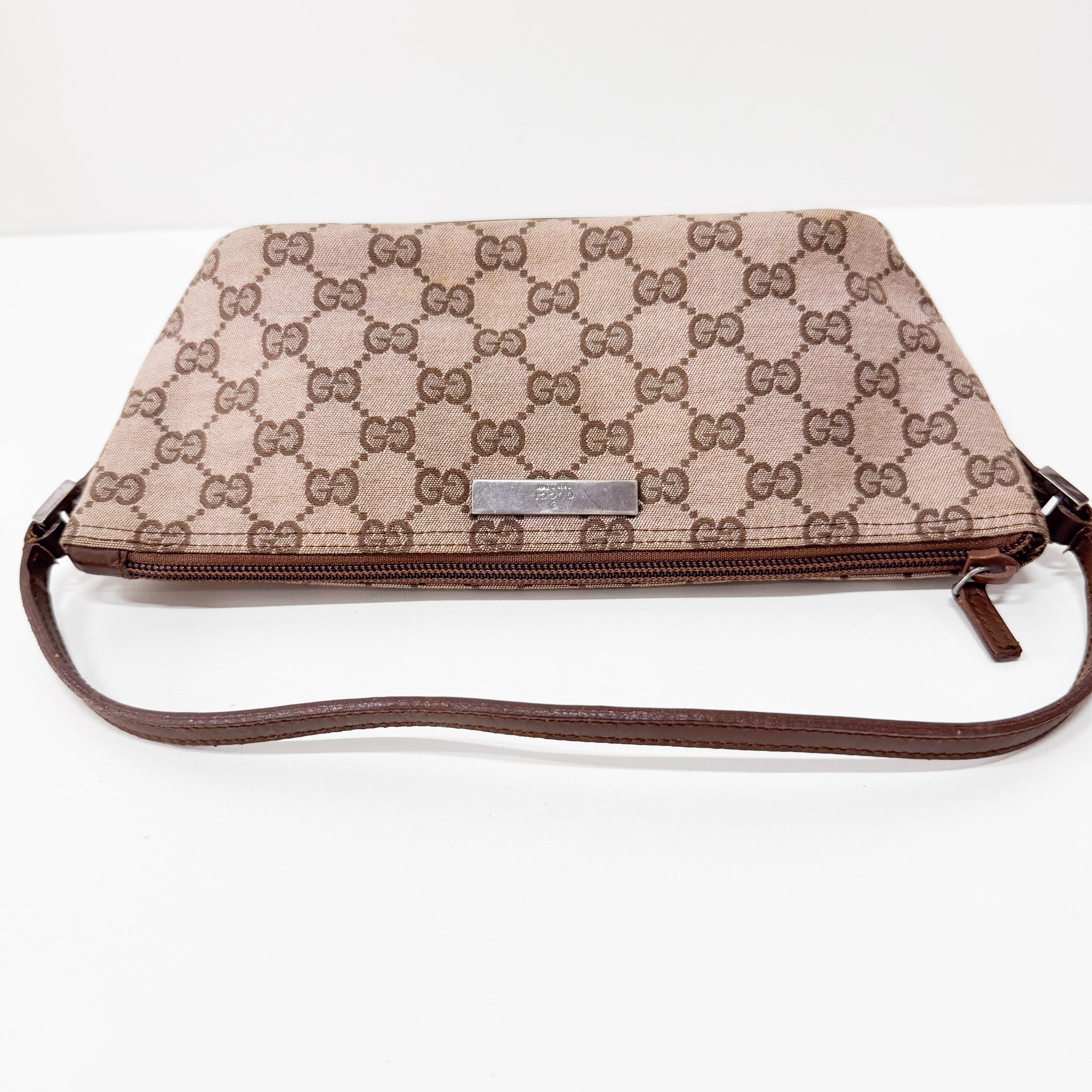 Boat GG Canvas Brown Pouch Shoulder Bag