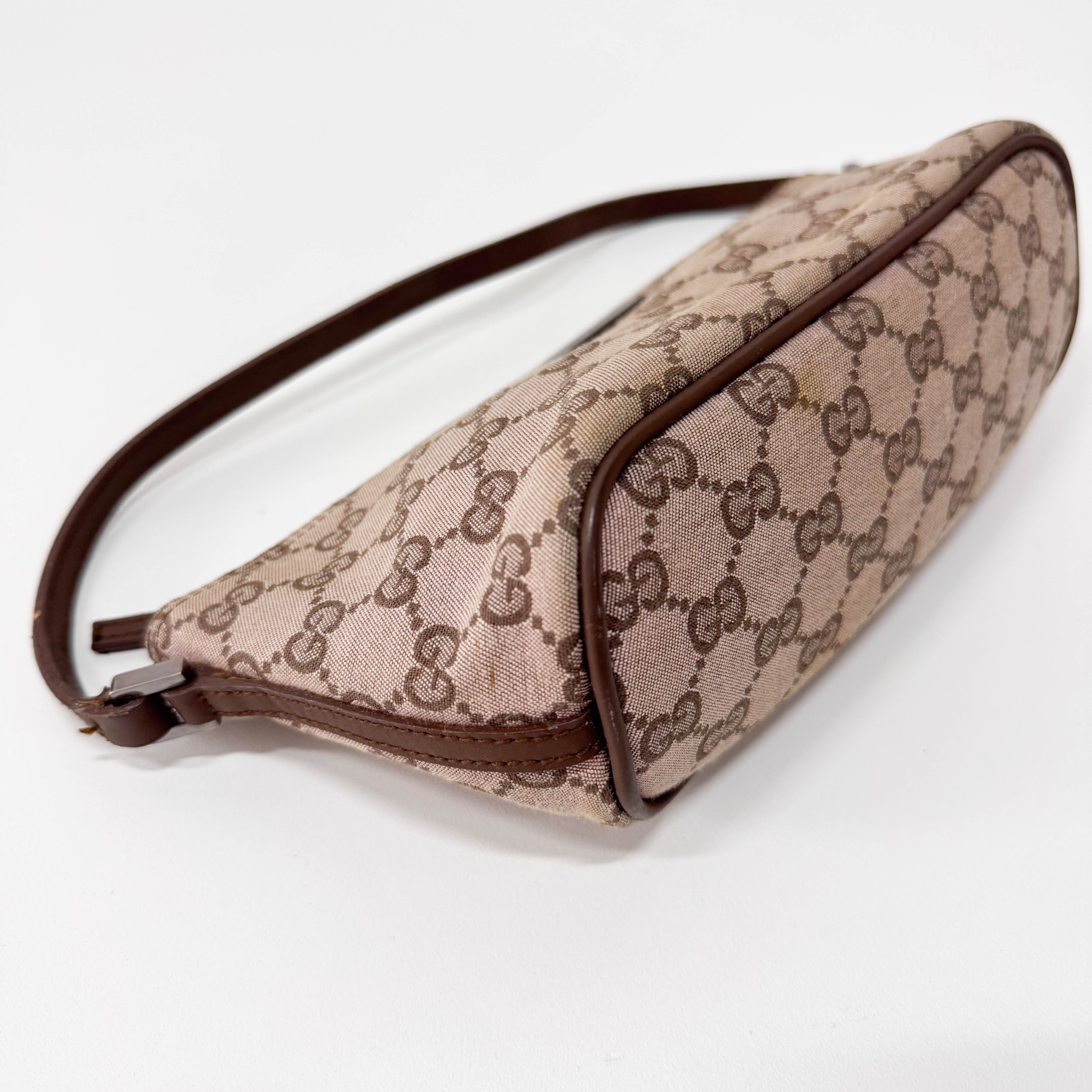 Boat GG Canvas Brown Pouch Shoulder Bag