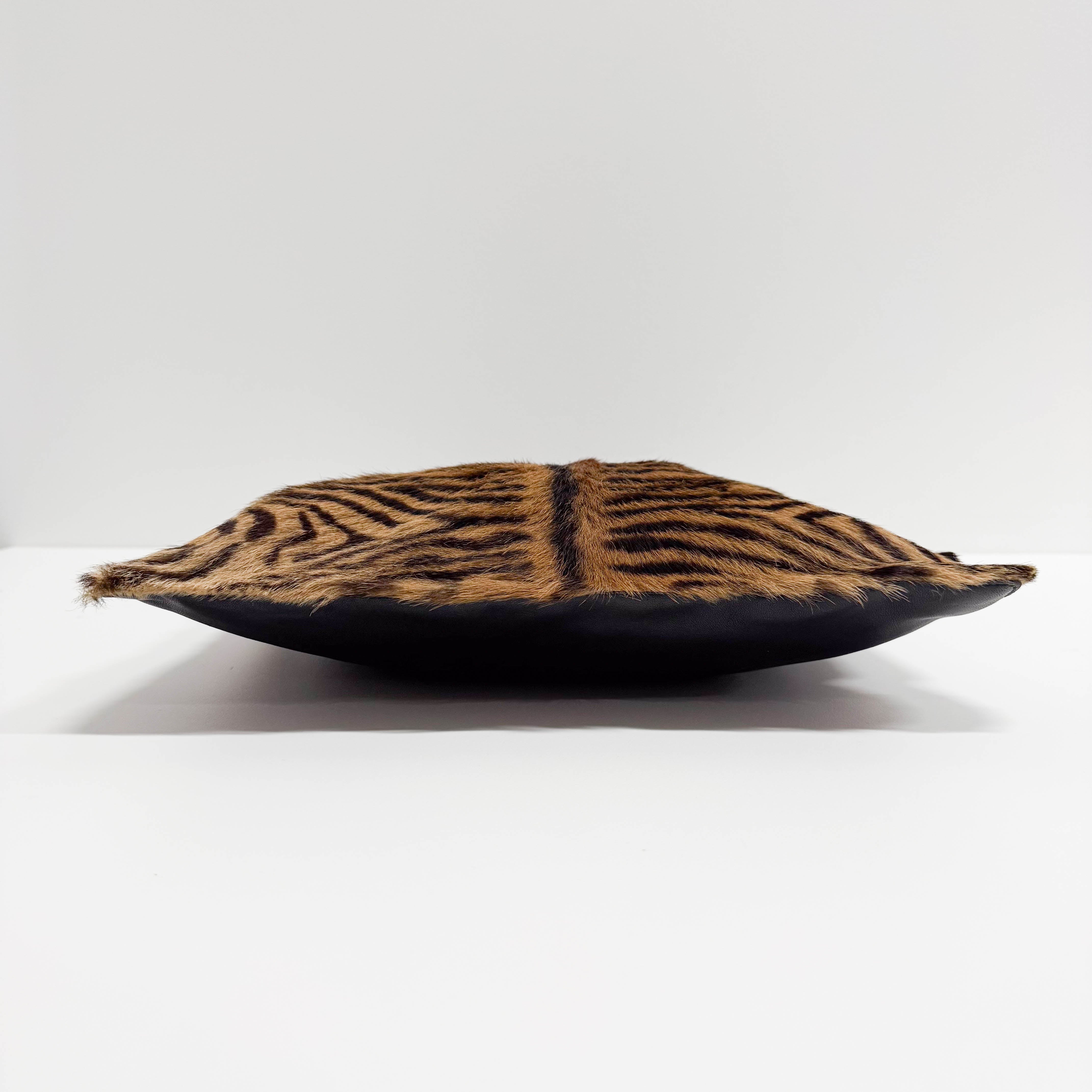 Brown Animal Print Pony Hair Handbag