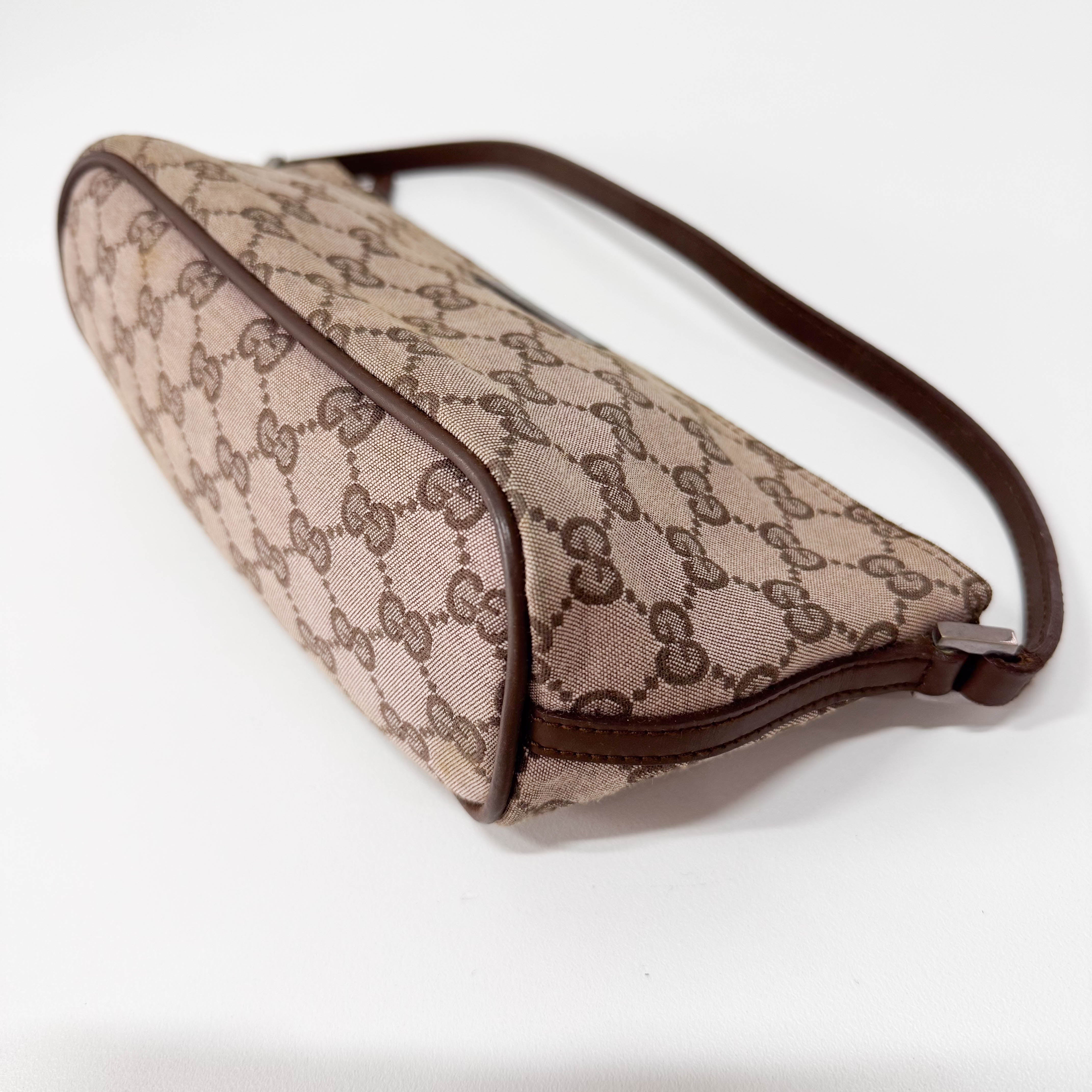 Boat GG Canvas Brown Pouch Shoulder Bag