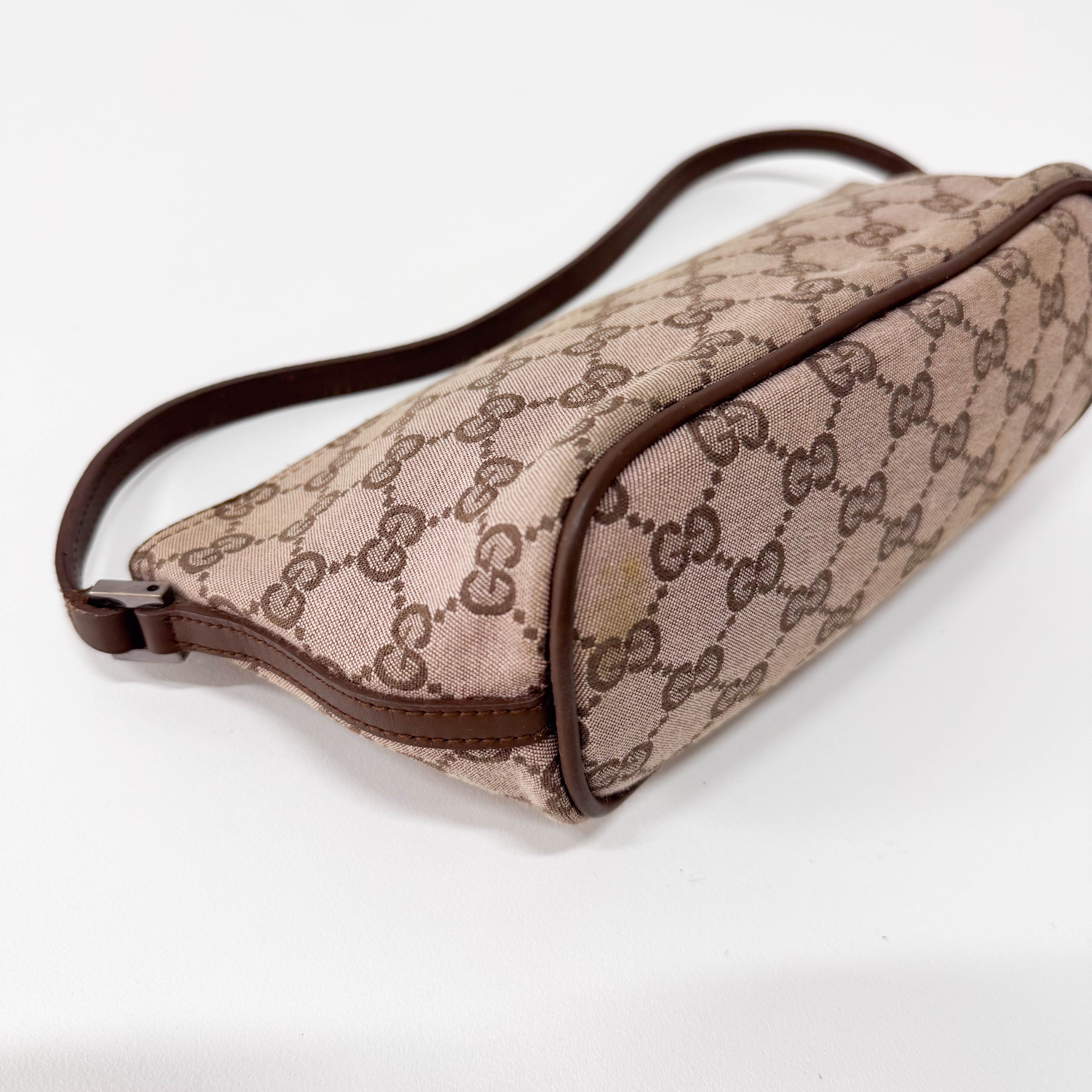 Boat GG Canvas Brown Pouch Shoulder Bag