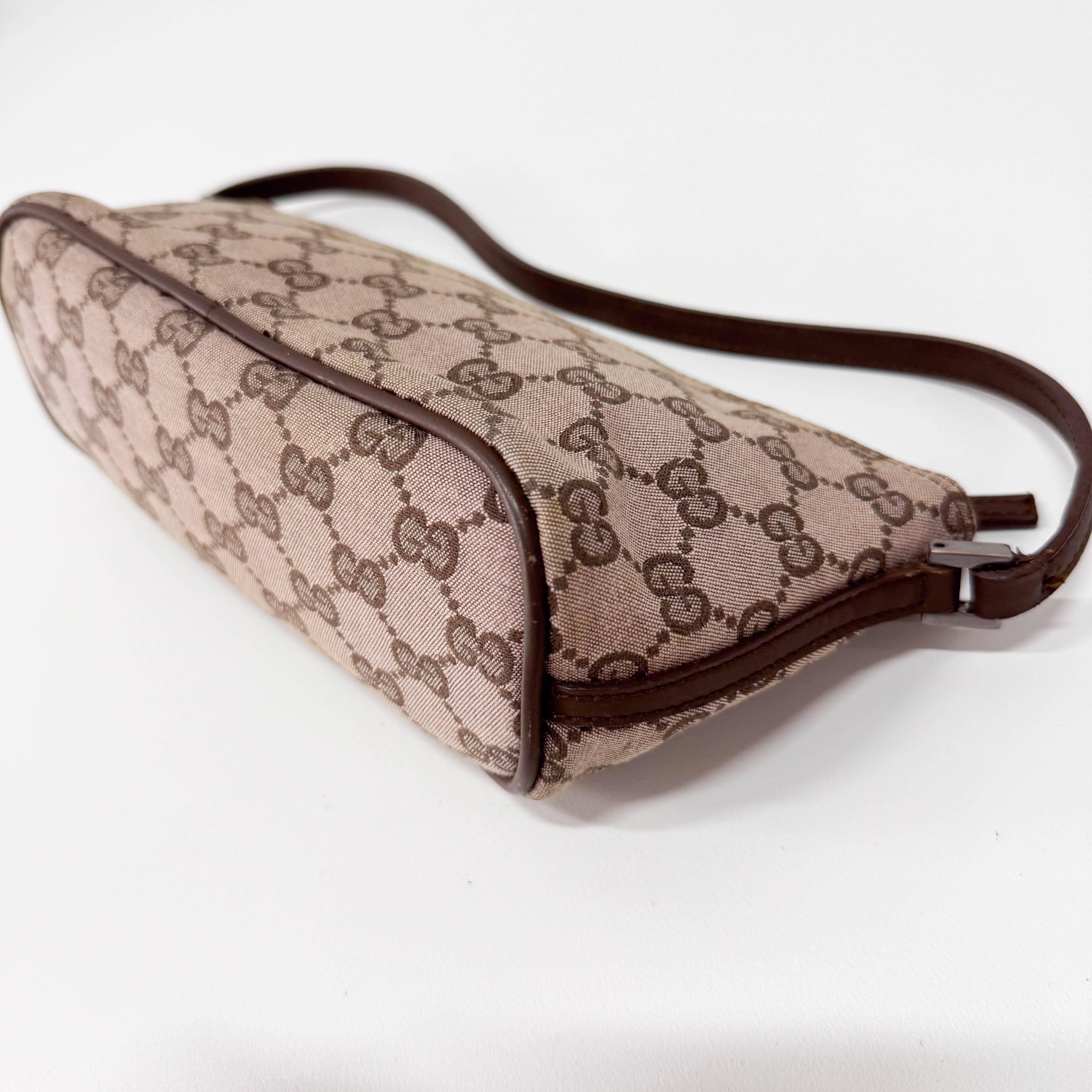 Boat GG Canvas Brown Pouch Shoulder Bag