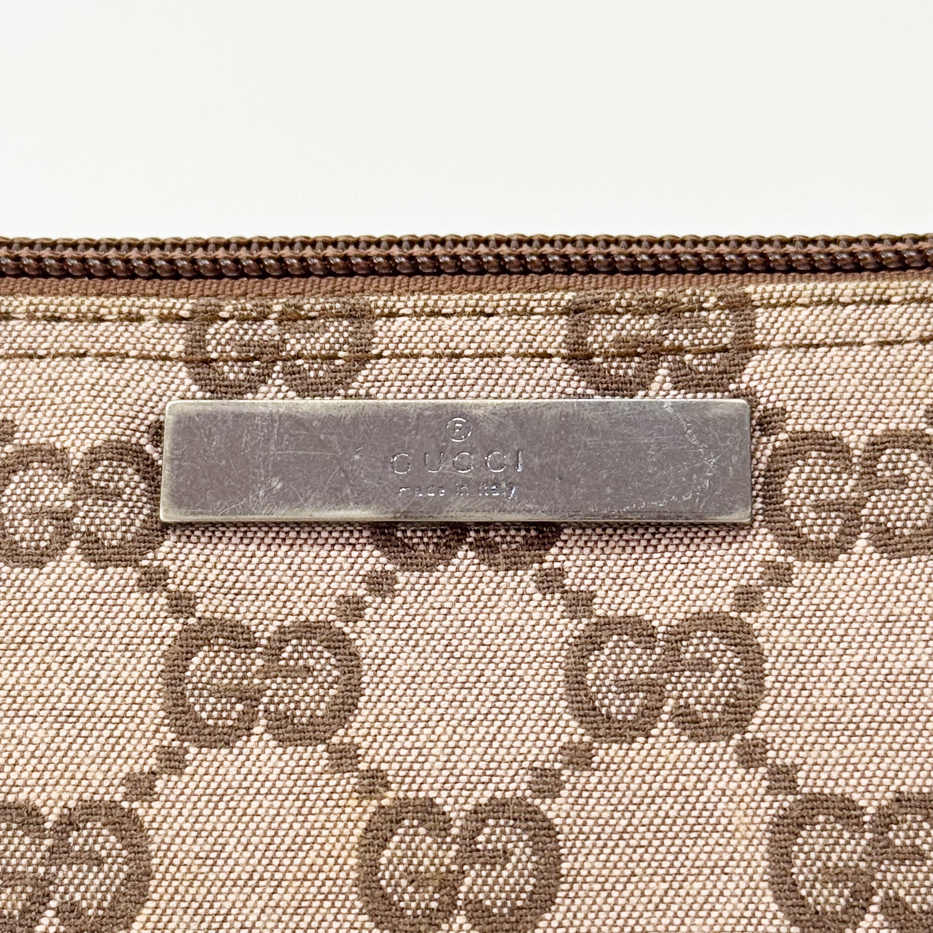 Boat GG Canvas Brown Pouch Shoulder Bag